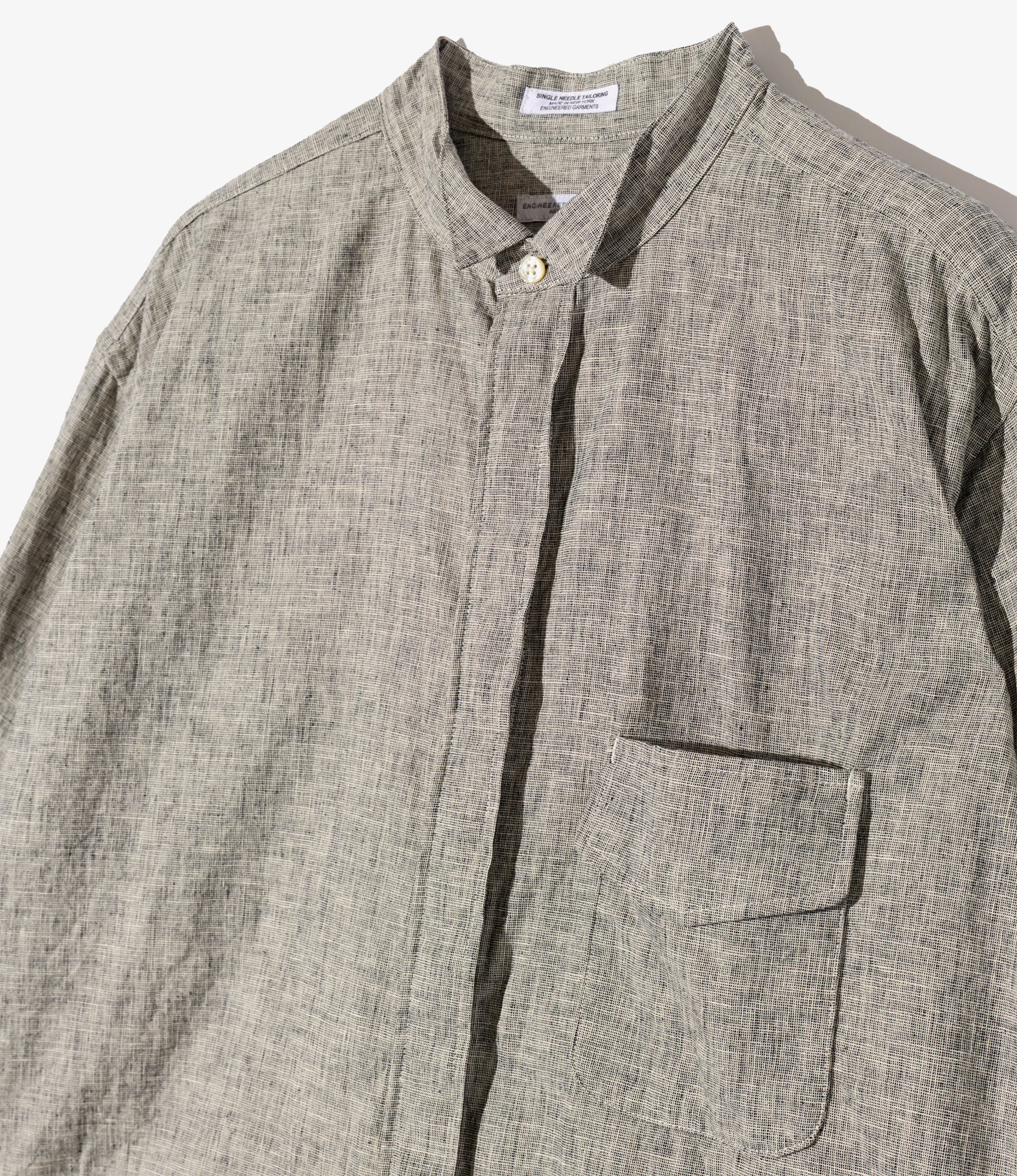 Wing Collar Shirt - H. Grey CL Melange