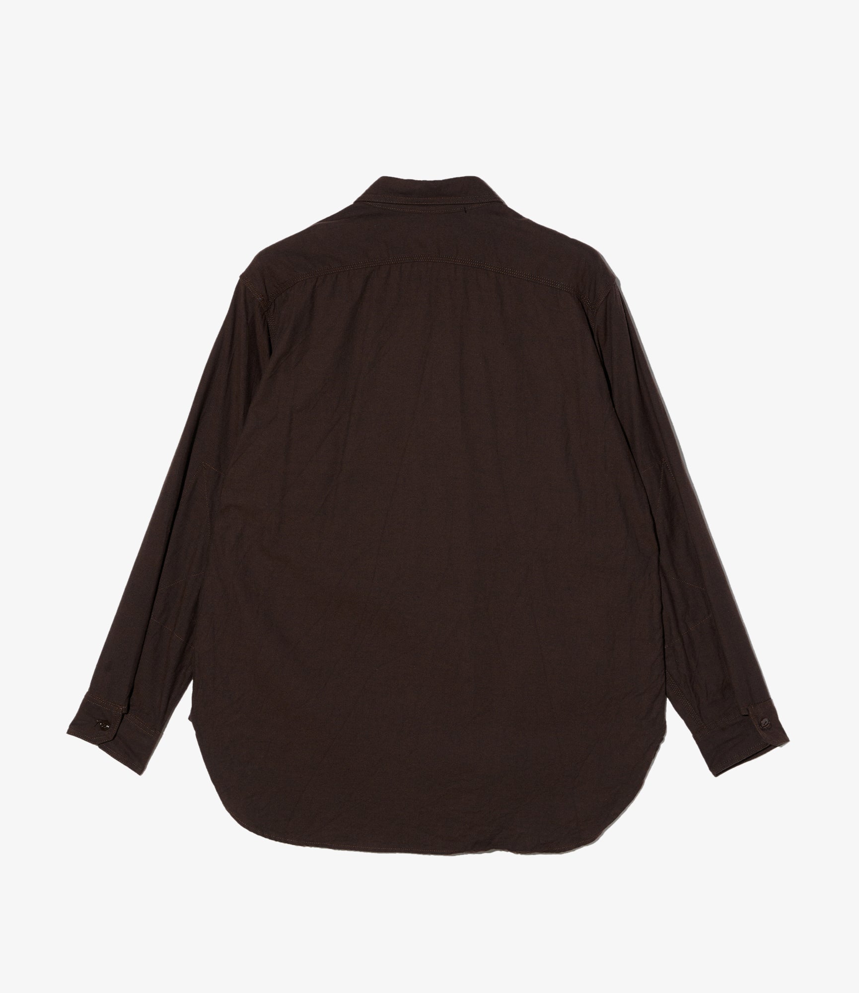 Work Shirt - Dk. Brown Cotton Brushed Twill