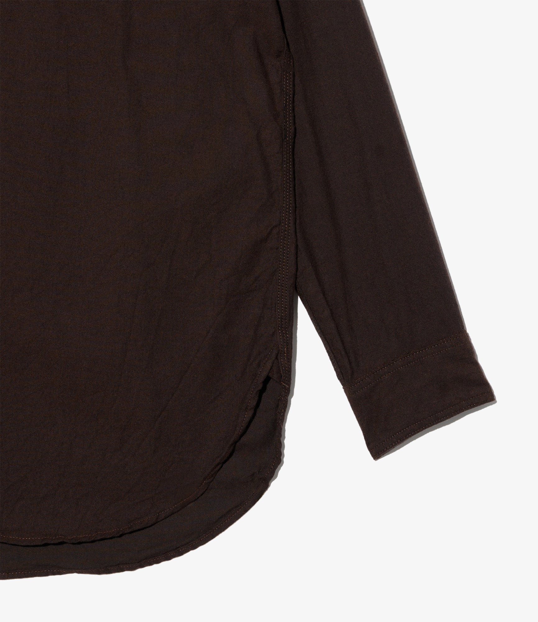 Work Shirt - Dk. Brown Cotton Brushed Twill