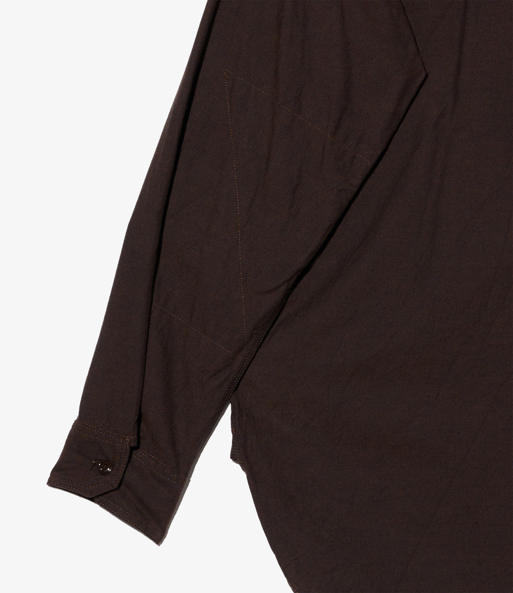 Work Shirt - Dk. Brown Cotton Brushed Twill