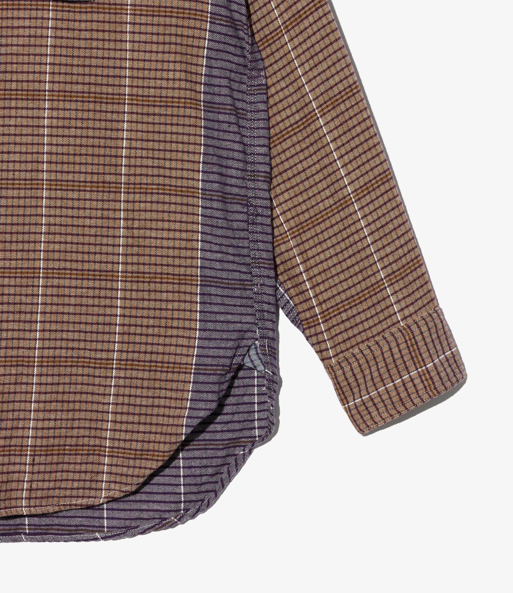 Work Shirt - Multi Color Cotton Color Block Check