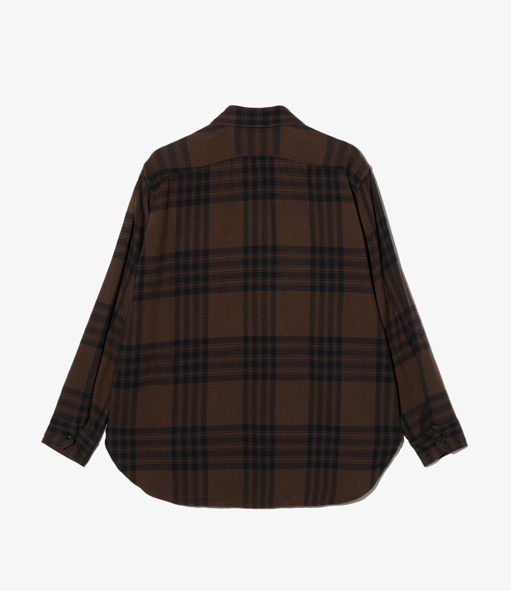 Work Shirt - Brown/Black Cotton Flannel Plaid