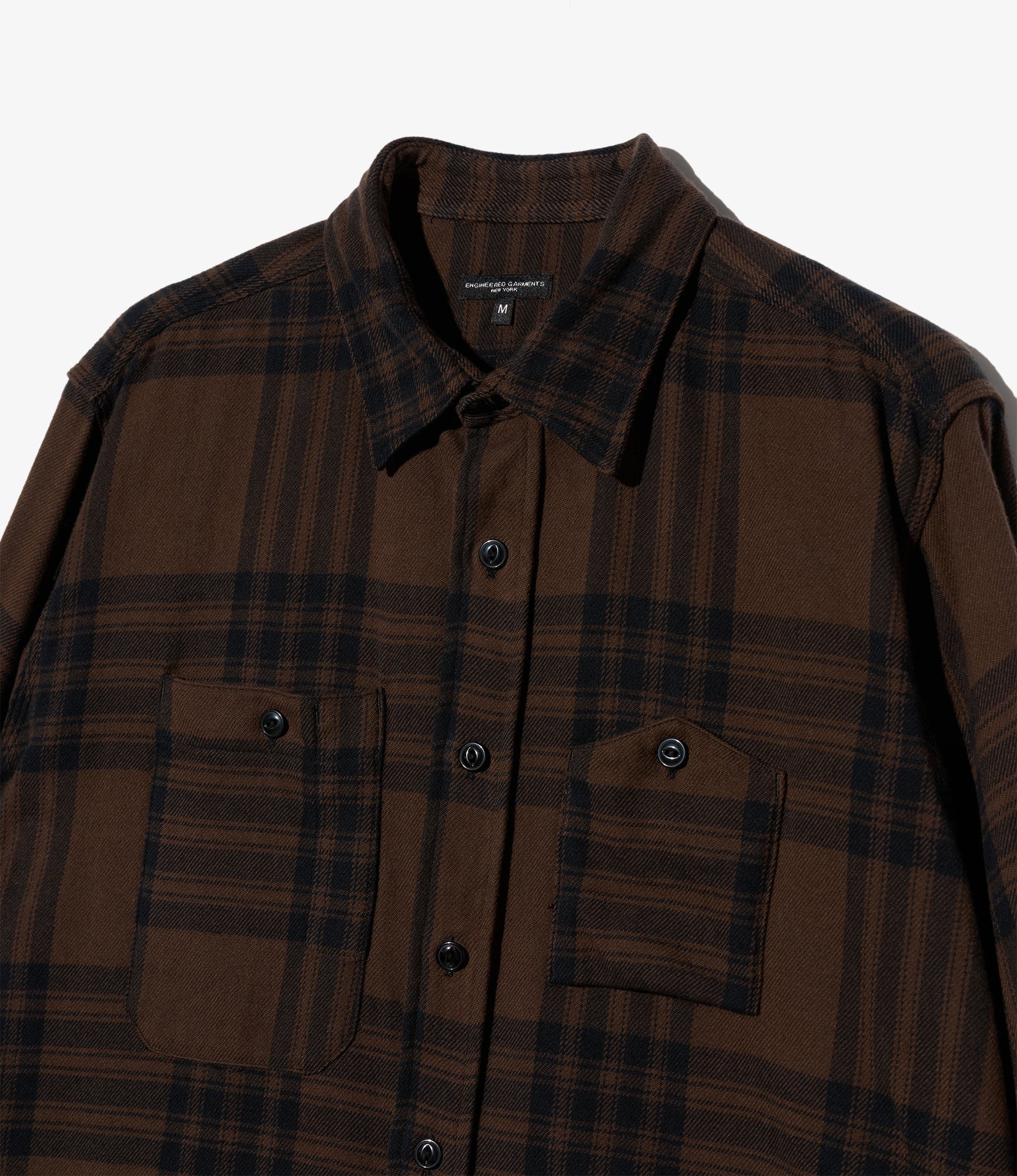 Work Shirt - Brown/Black Cotton Flannel Plaid