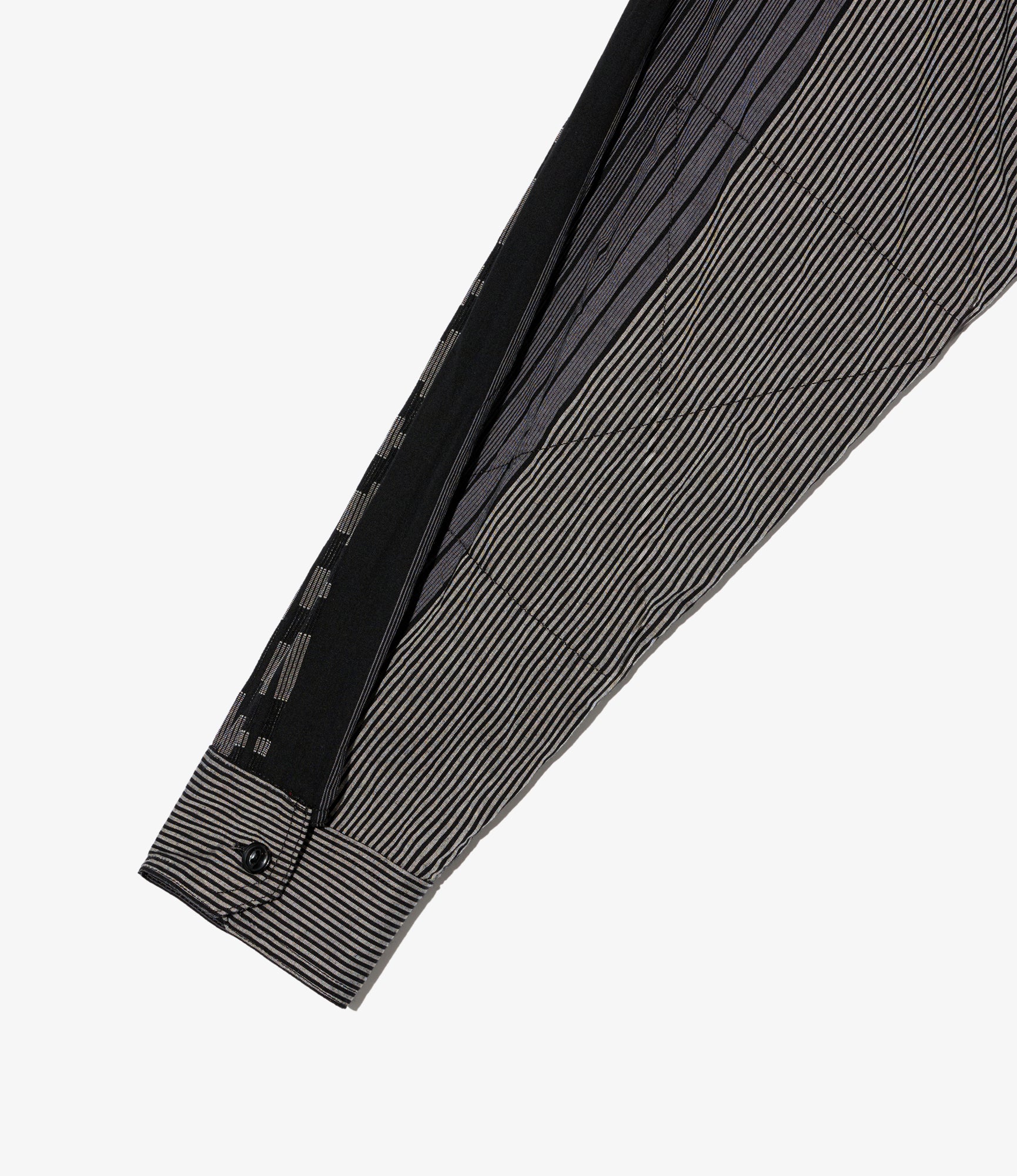 Work Shirt - Black/Grey Multi Pattern Stripe Jq.