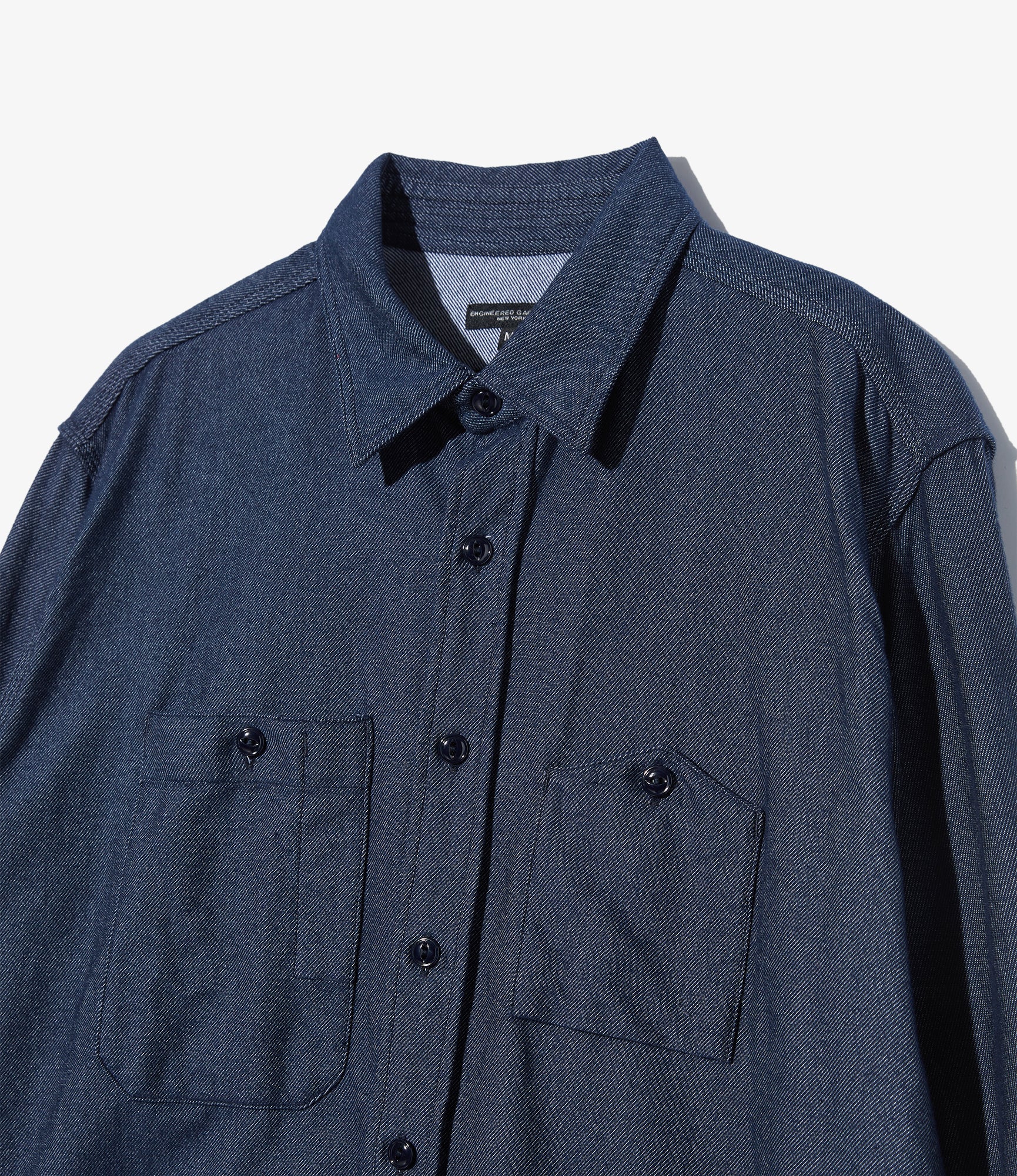 Work Shirt - Indigo Cotton Denim Flannel