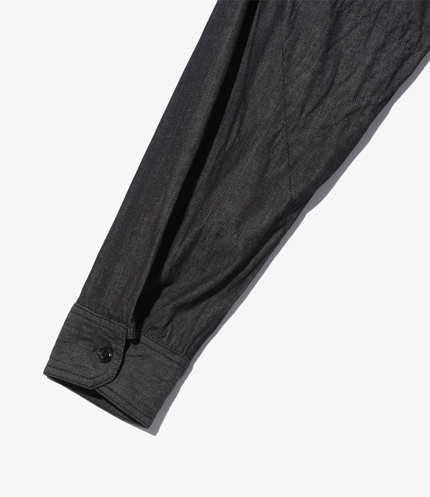 Work Shirt - Black Cotton Denim Shirting