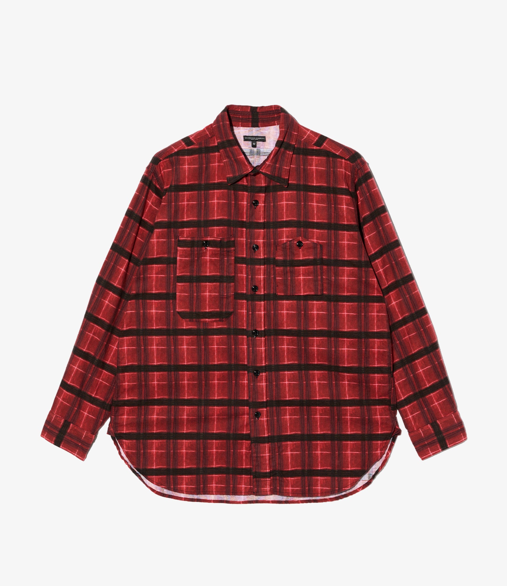 Work Shirt - Red/Black Cotton Printed Plaid Flannel