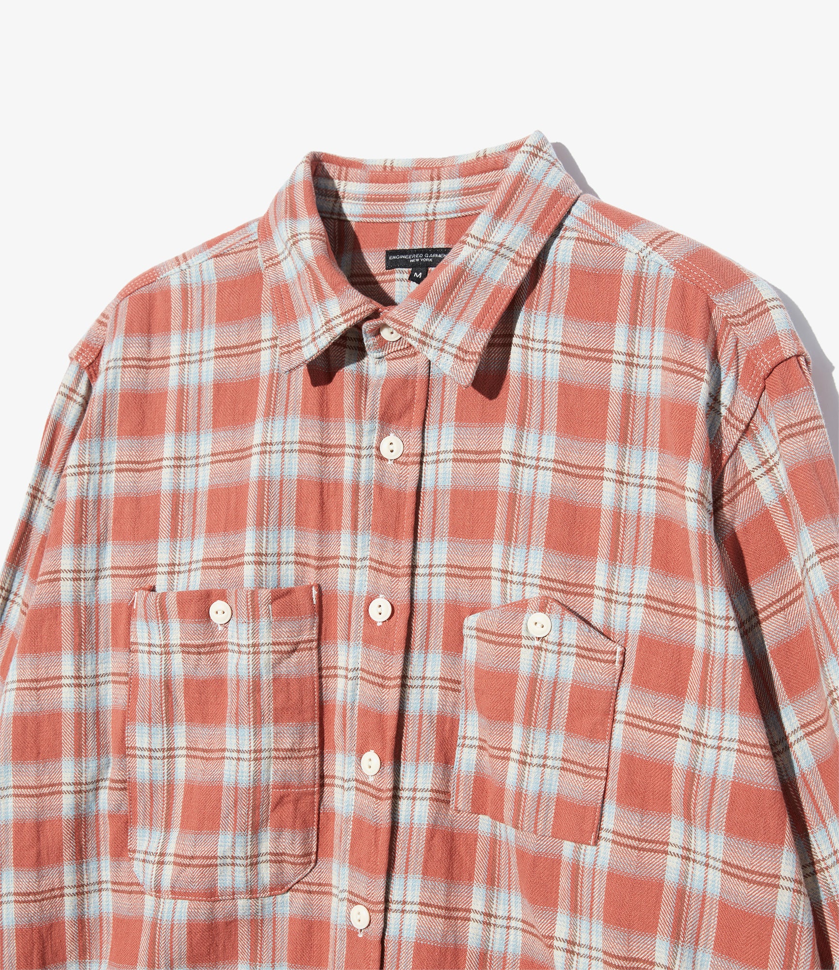 Work Shirt - Pink Cotton Plaid Jq.