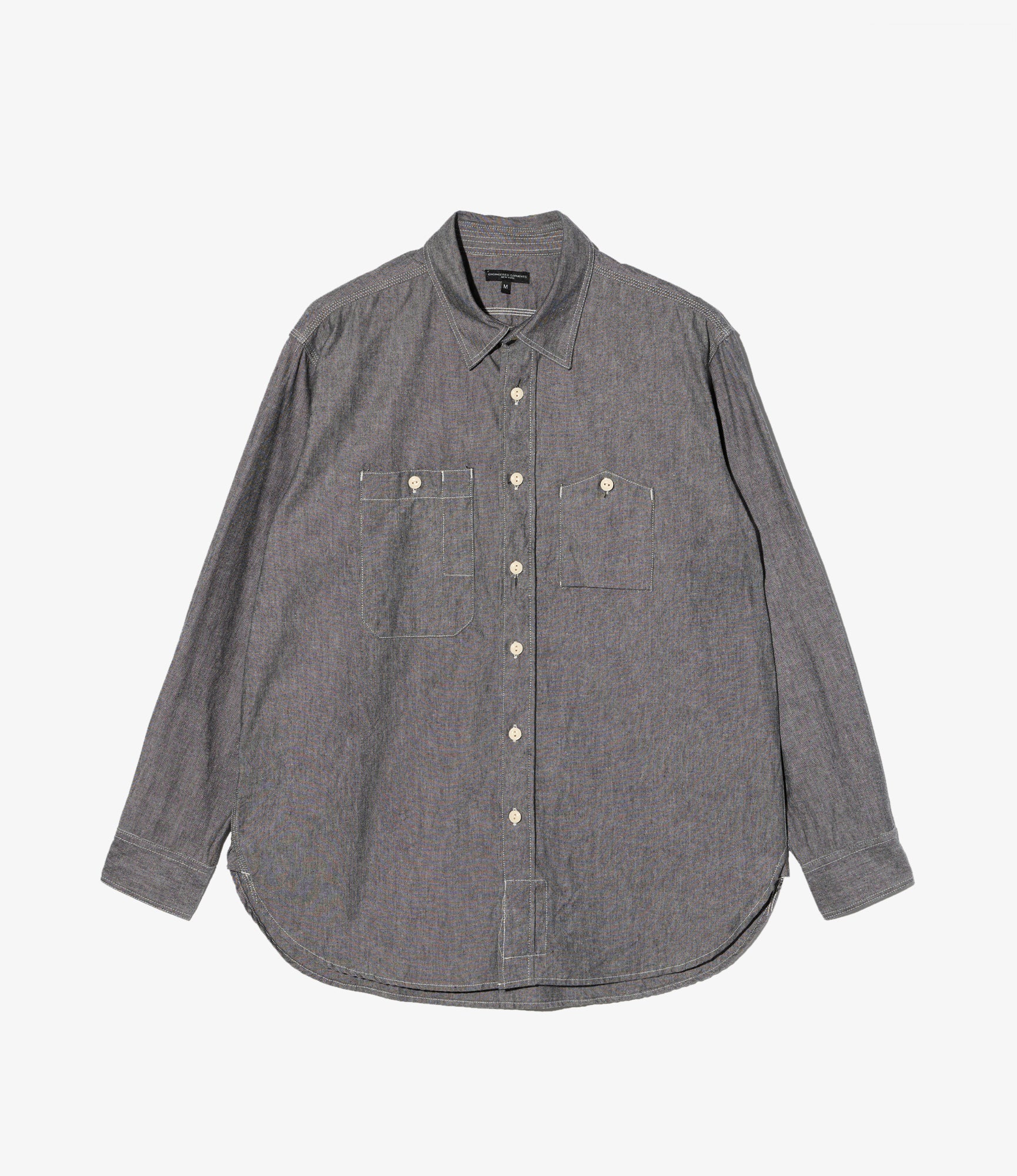 Work Shirt - Grey Cotton Chambray