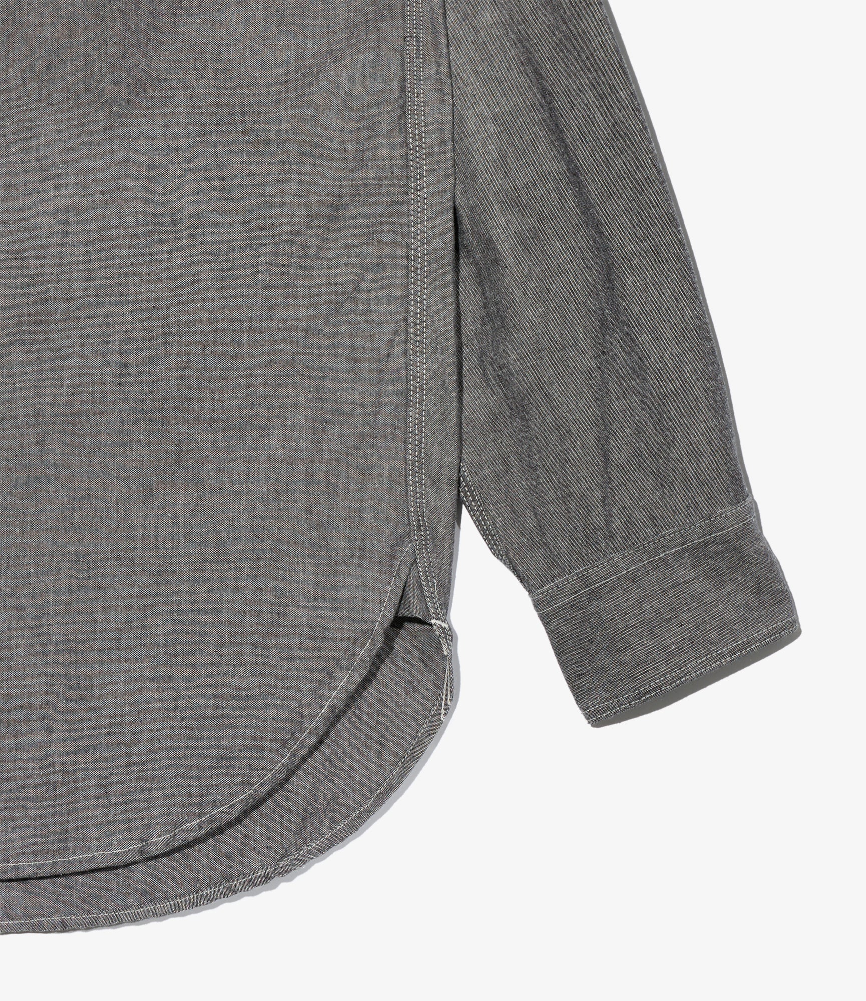 Work Shirt - Grey Cotton Chambray
