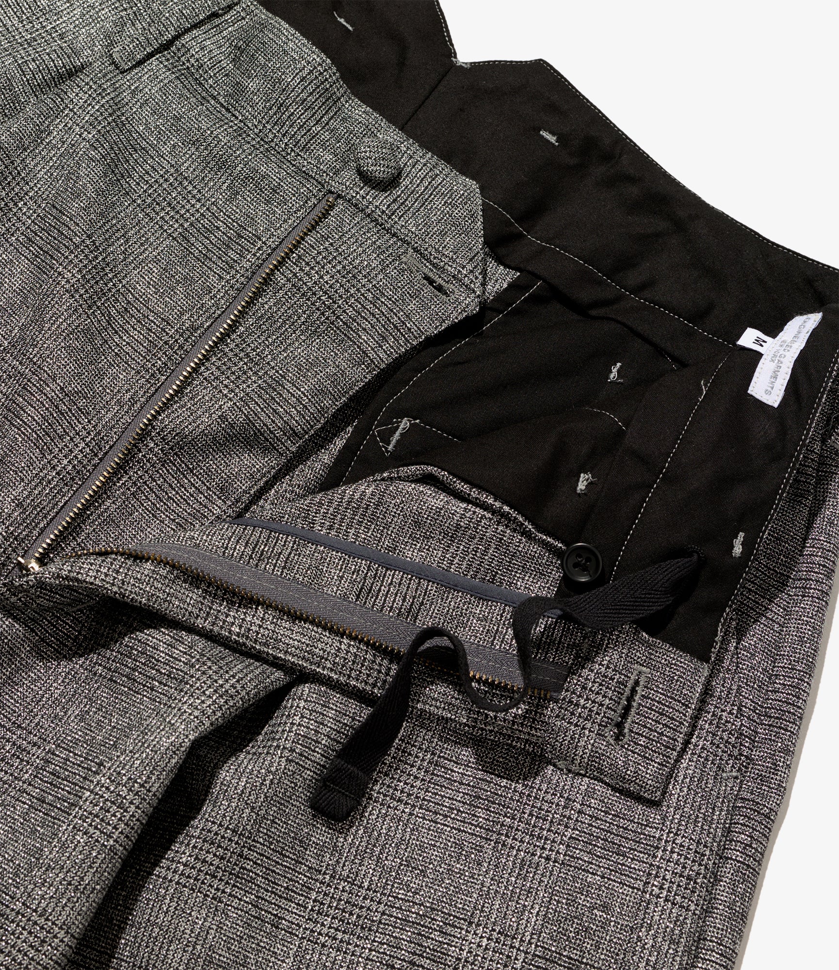 WP 3/4 Pant - Dk. Grey Polyester Lurex Glen Plaid