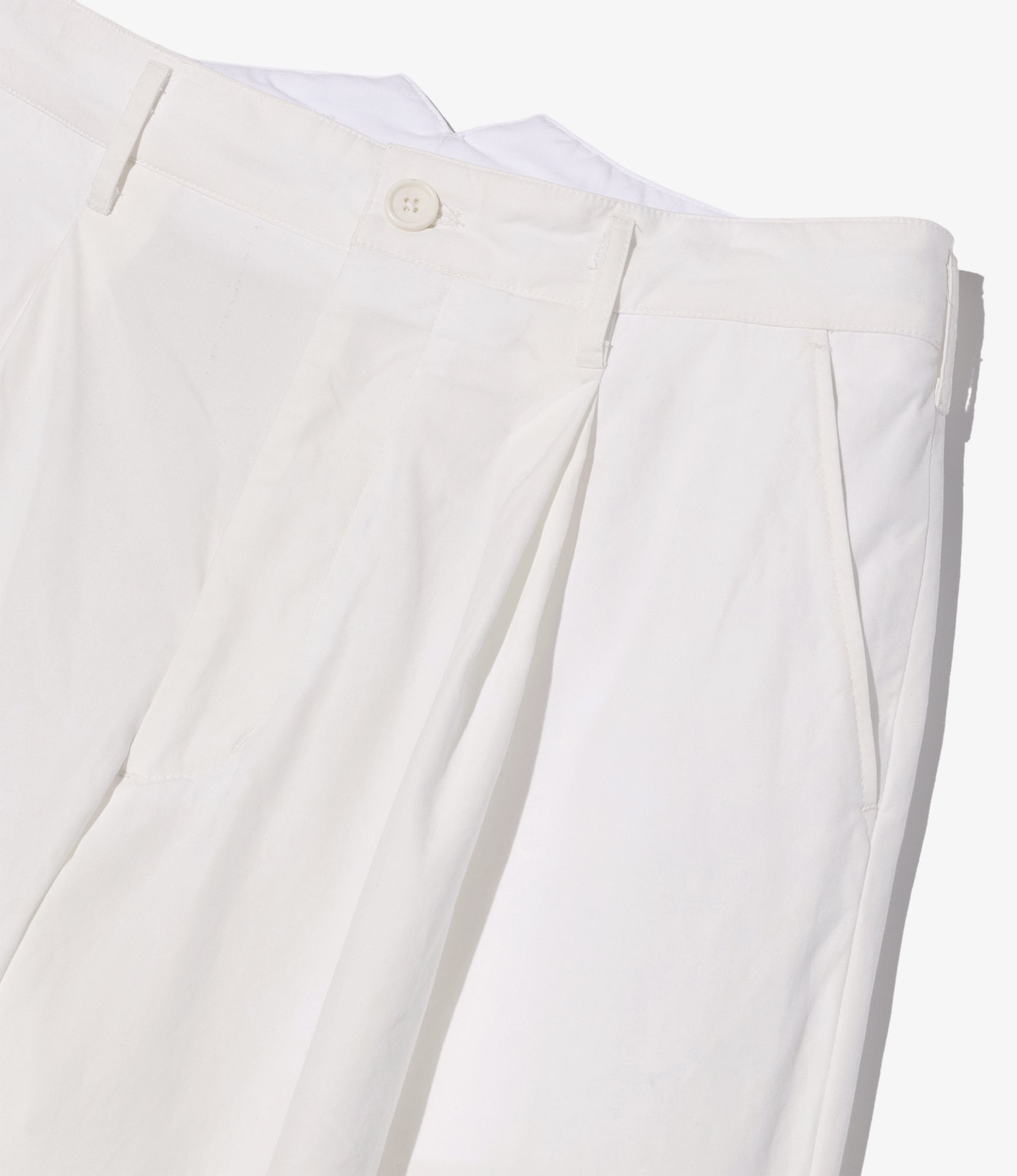 WP 3/4 Pant - White Cotton Heavy Poplin