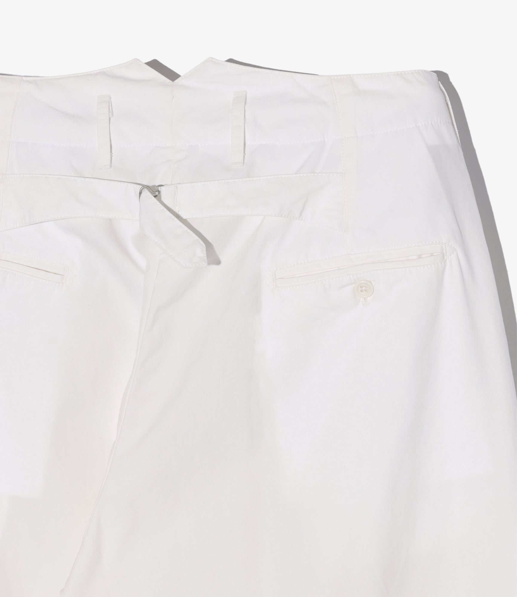 WP 3/4 Pant - White Cotton Heavy Poplin