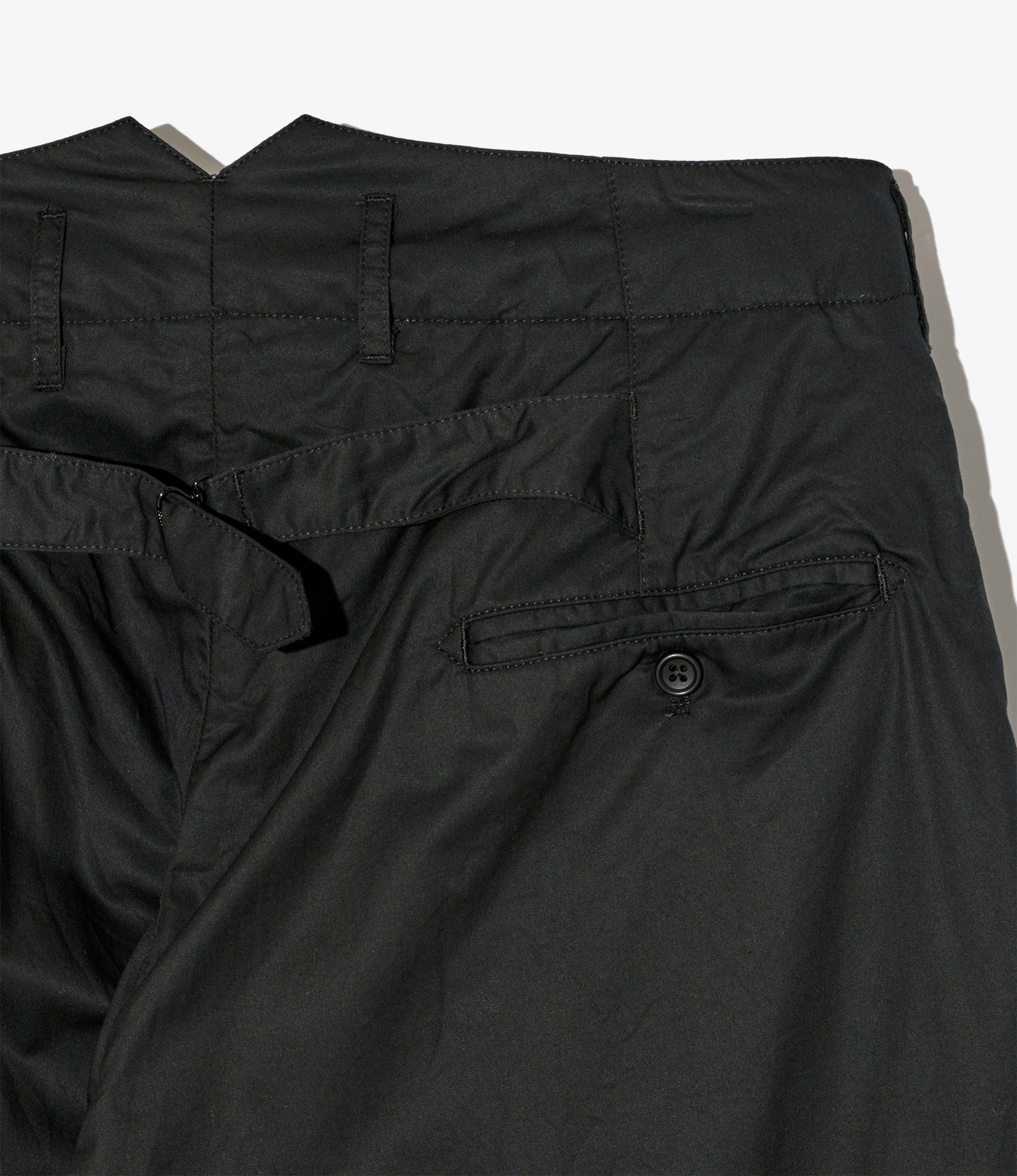 WP 3/4 Pant - Black Cotton High Count Twill