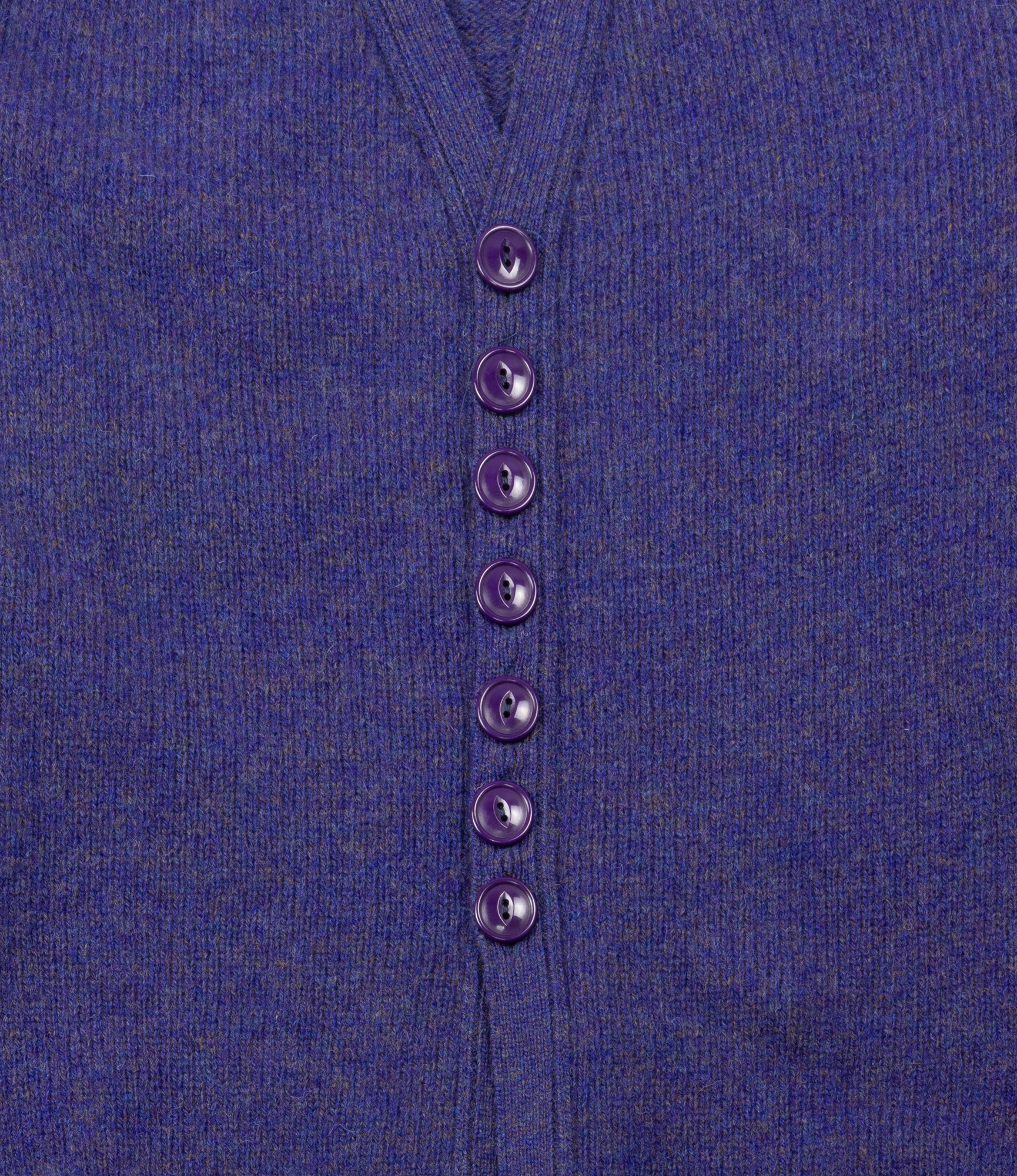 Fisherman Shetland Cardigan - Violet