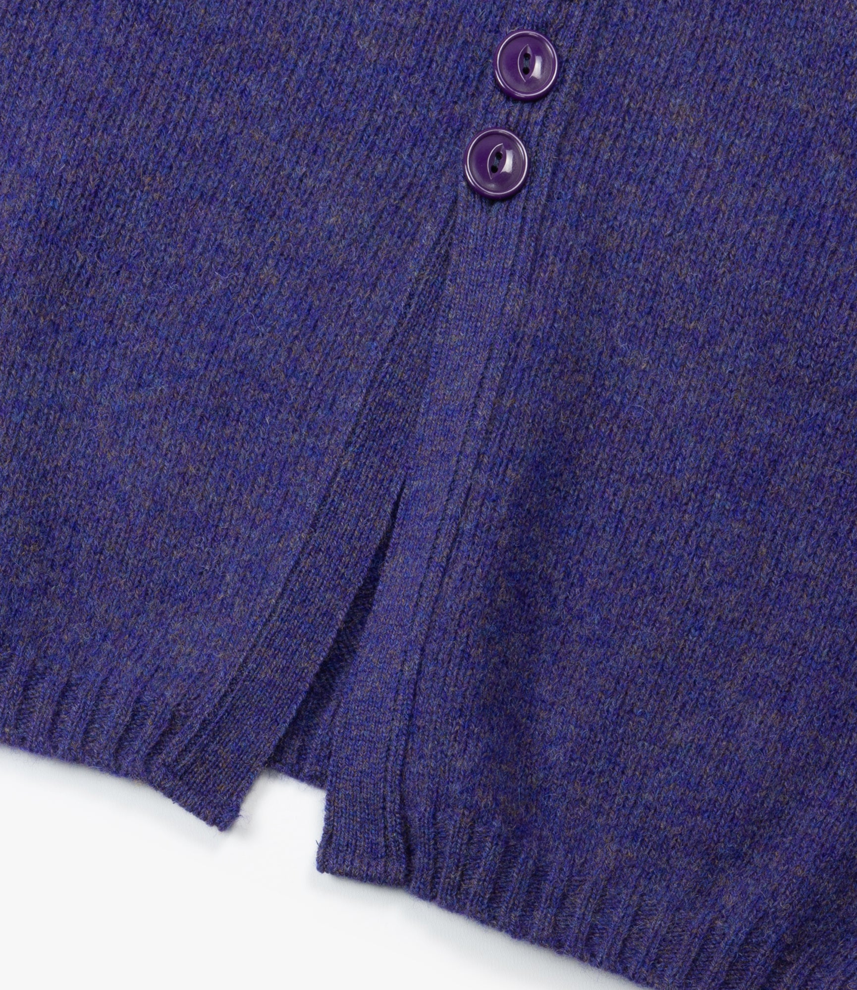 Fisherman Shetland Cardigan - Violet