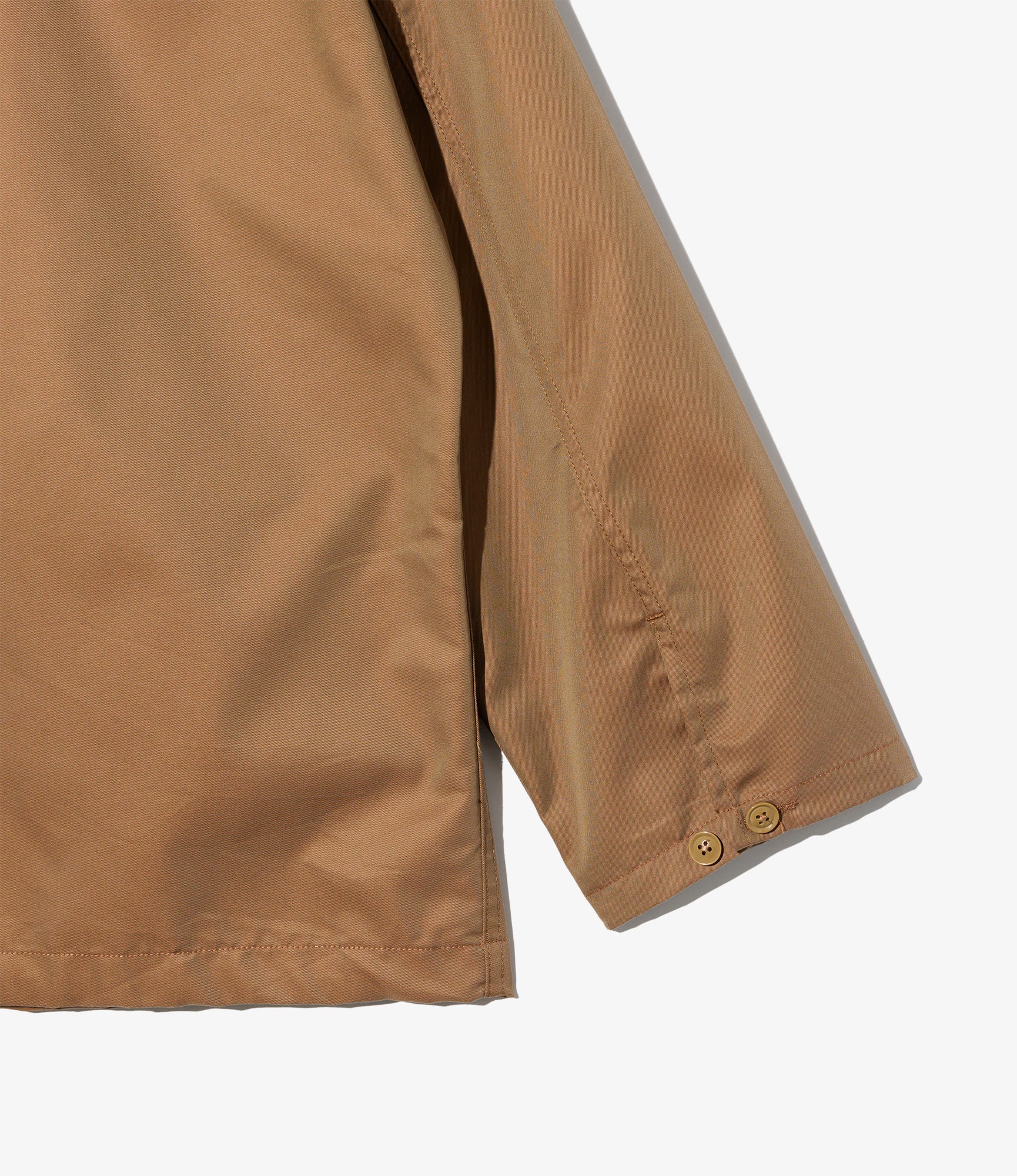 Zip Hooded Shirt - Khaki CP Iridescent Twill
