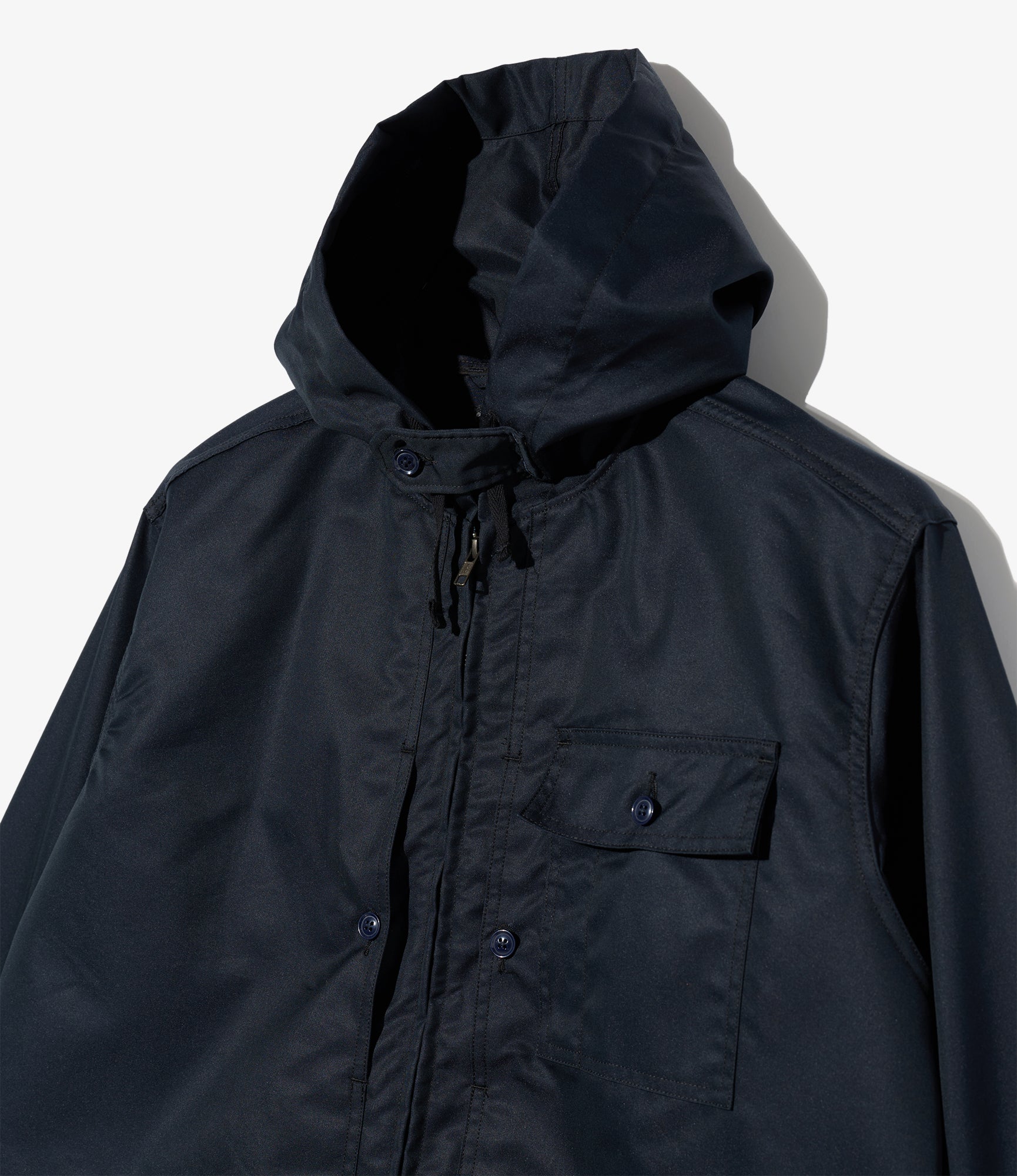 Zip Hooded Shirt - Dk. Navy CP Iridescent Twill