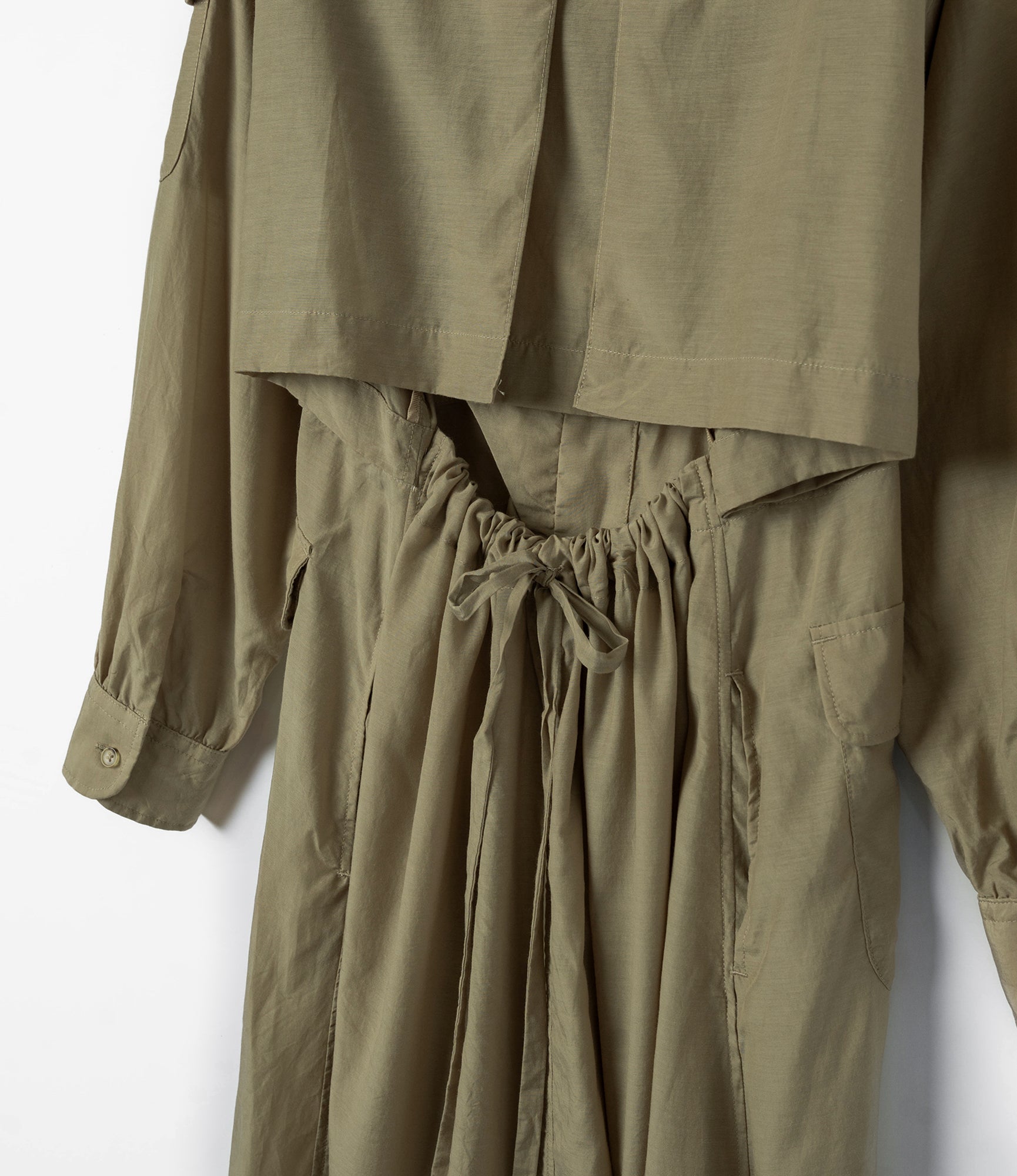 Women's Shifting Dress - Khaki Sheer Cupro