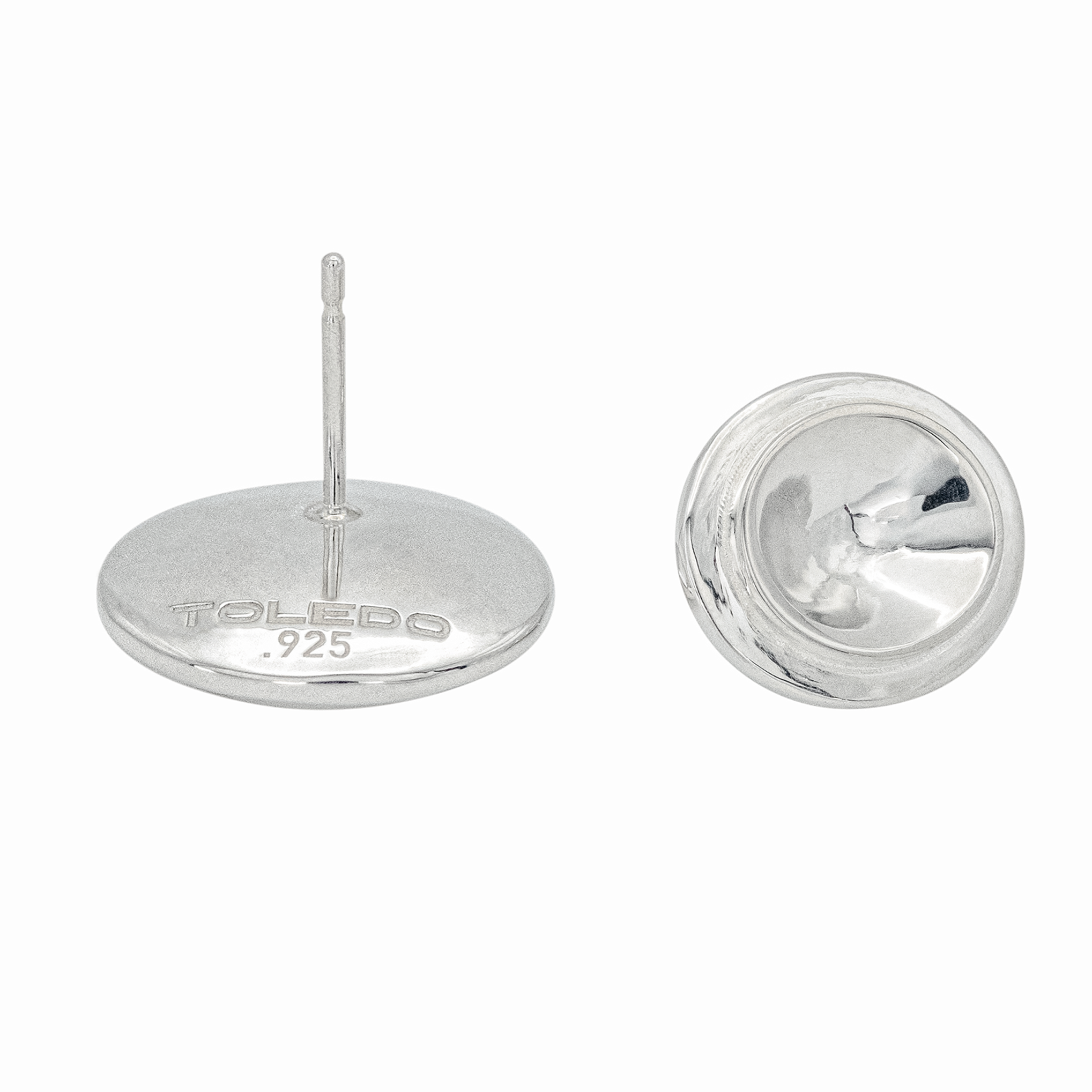 Dish Earrings in sterling silver, handcrafted earrings by TOLEDO Los Angeles
