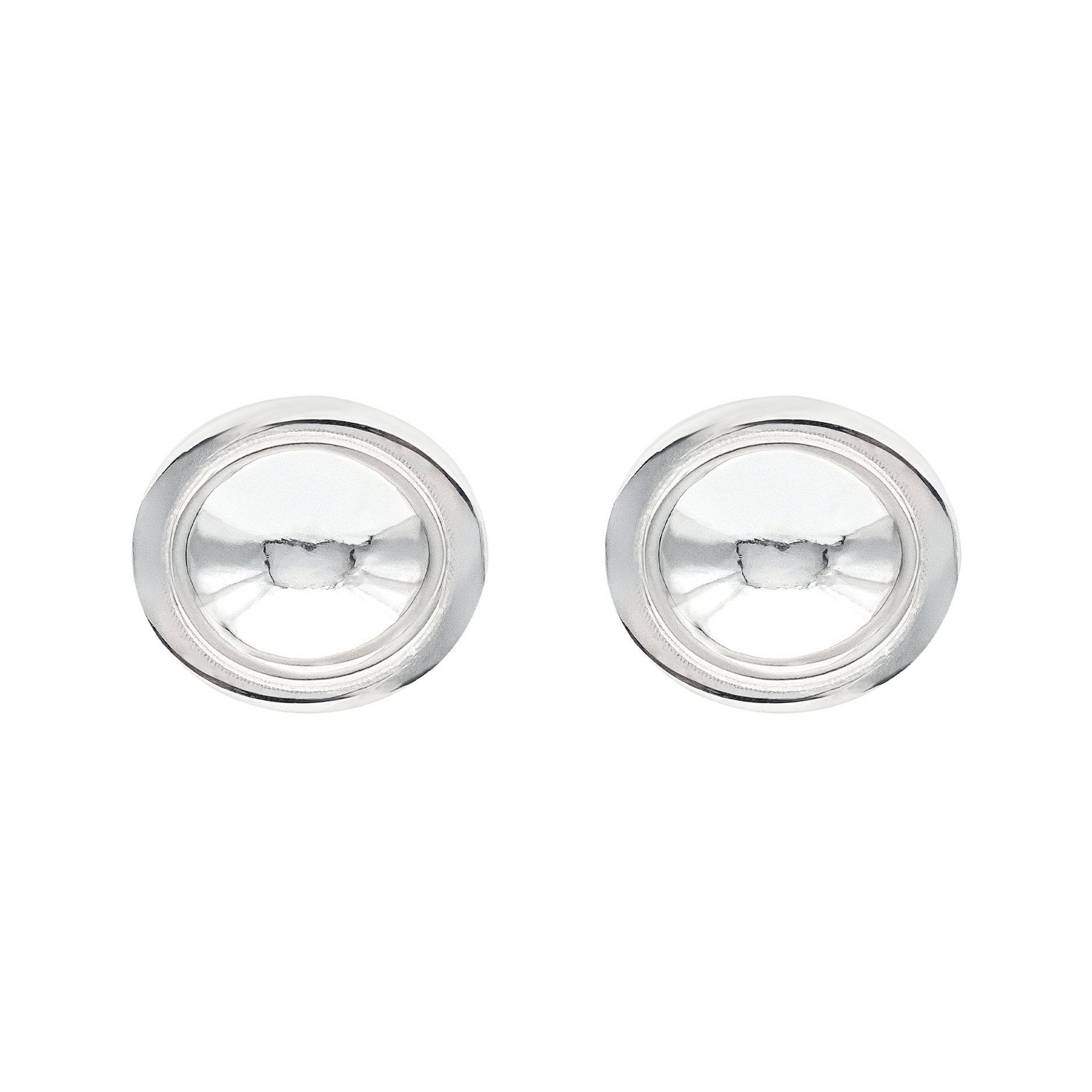Dish Mini Earrings in sterling silver, handcrafted earrings by TOLEDO Los Angeles, available now ready to ship
