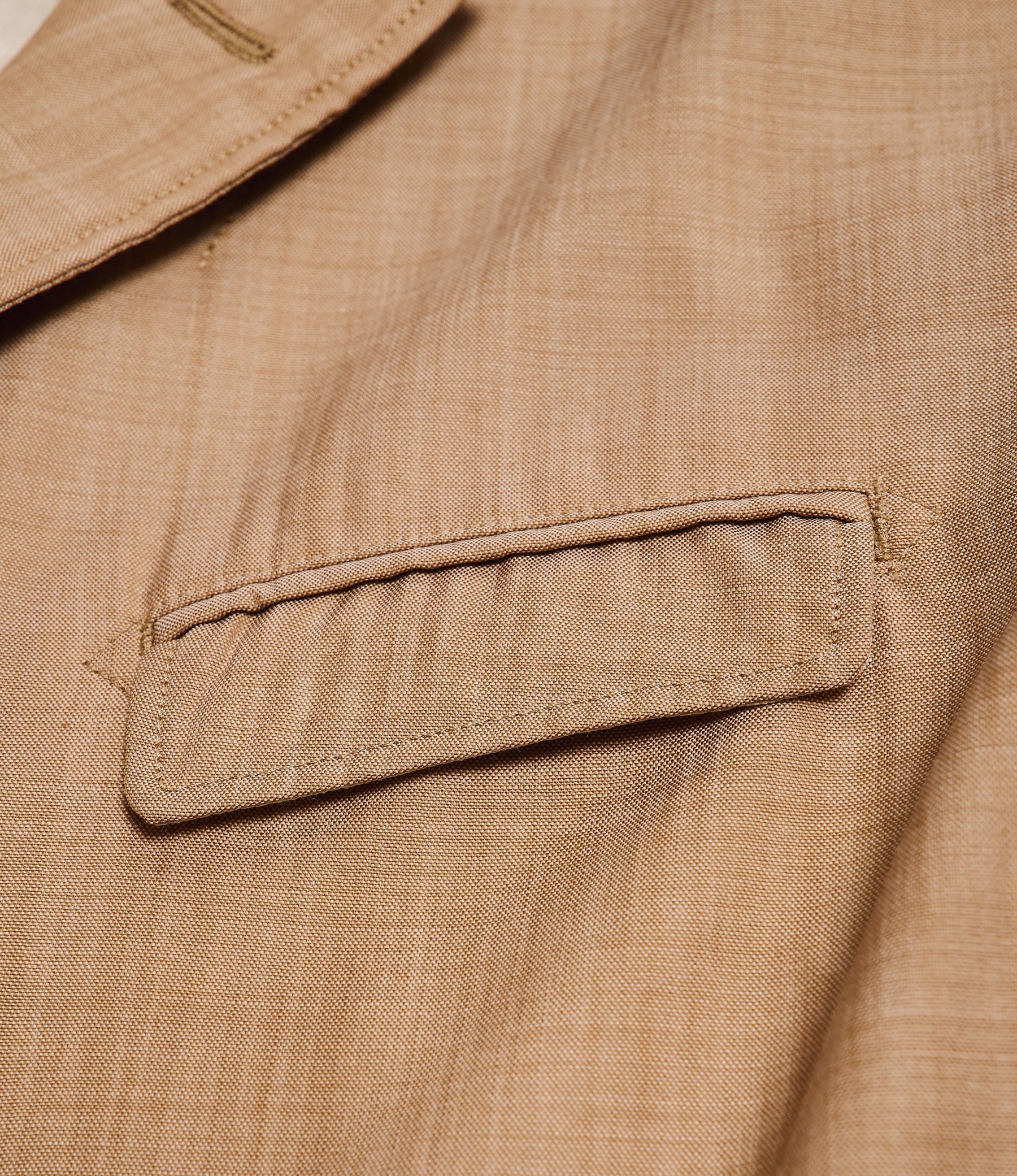 Andover Jacket for NNY + Blue in Green - Khaki Tropical Wool