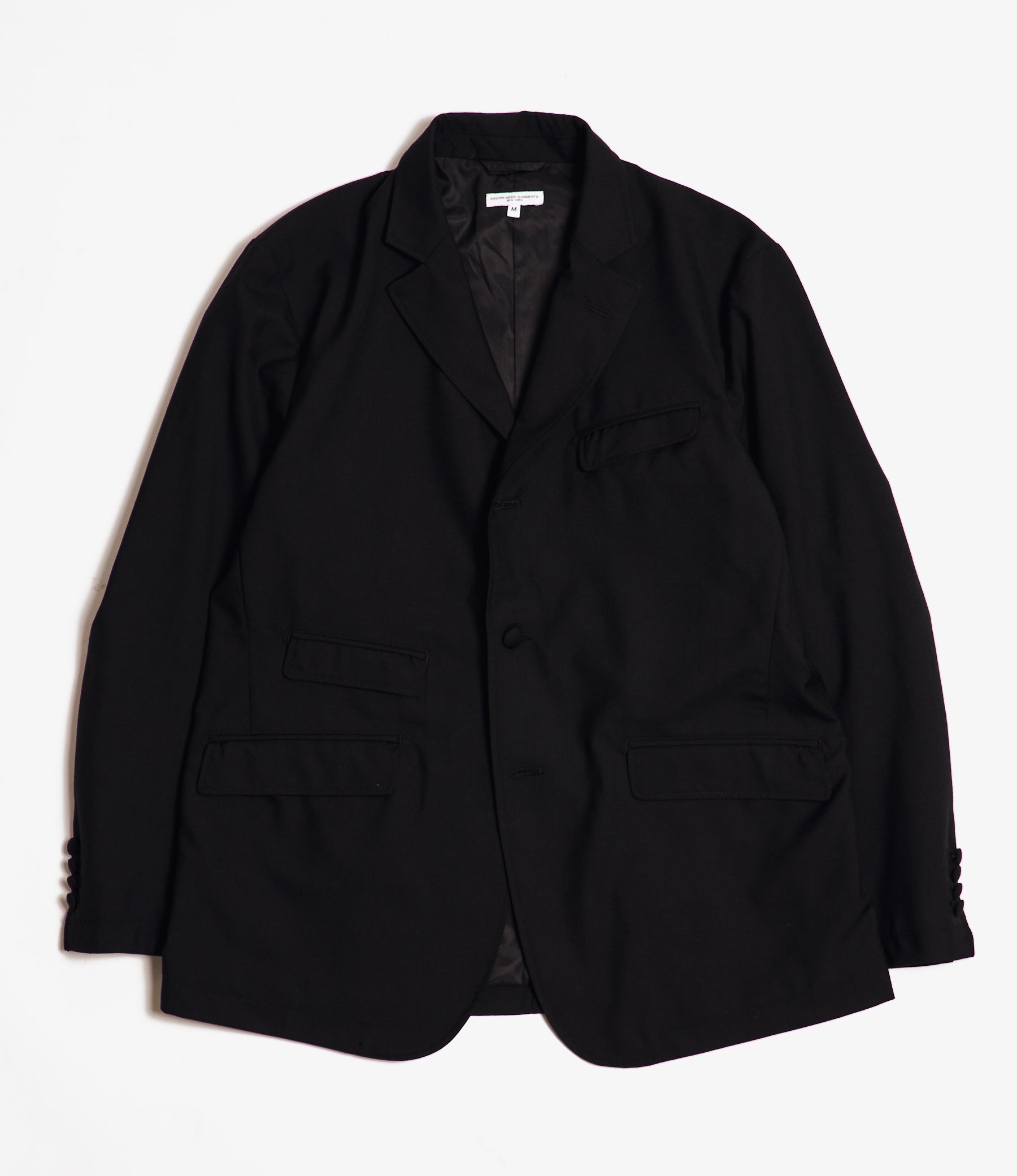 Andover Jacket for NNY + Blue in Green - Black Tropical Wool