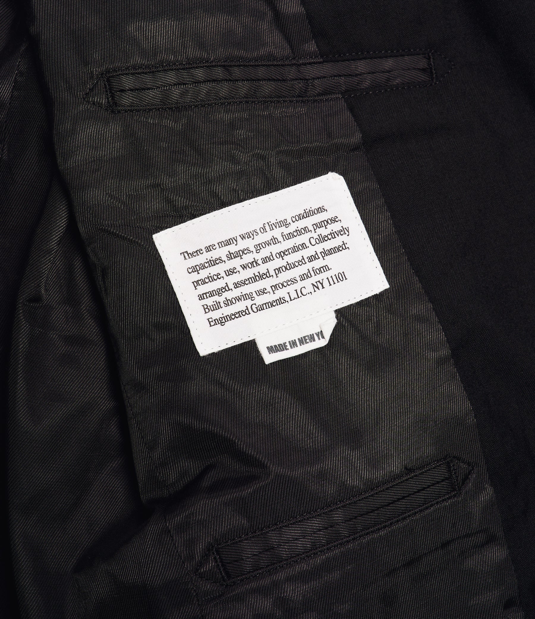 Andover Jacket for NNY + Blue in Green - Black Tropical Wool