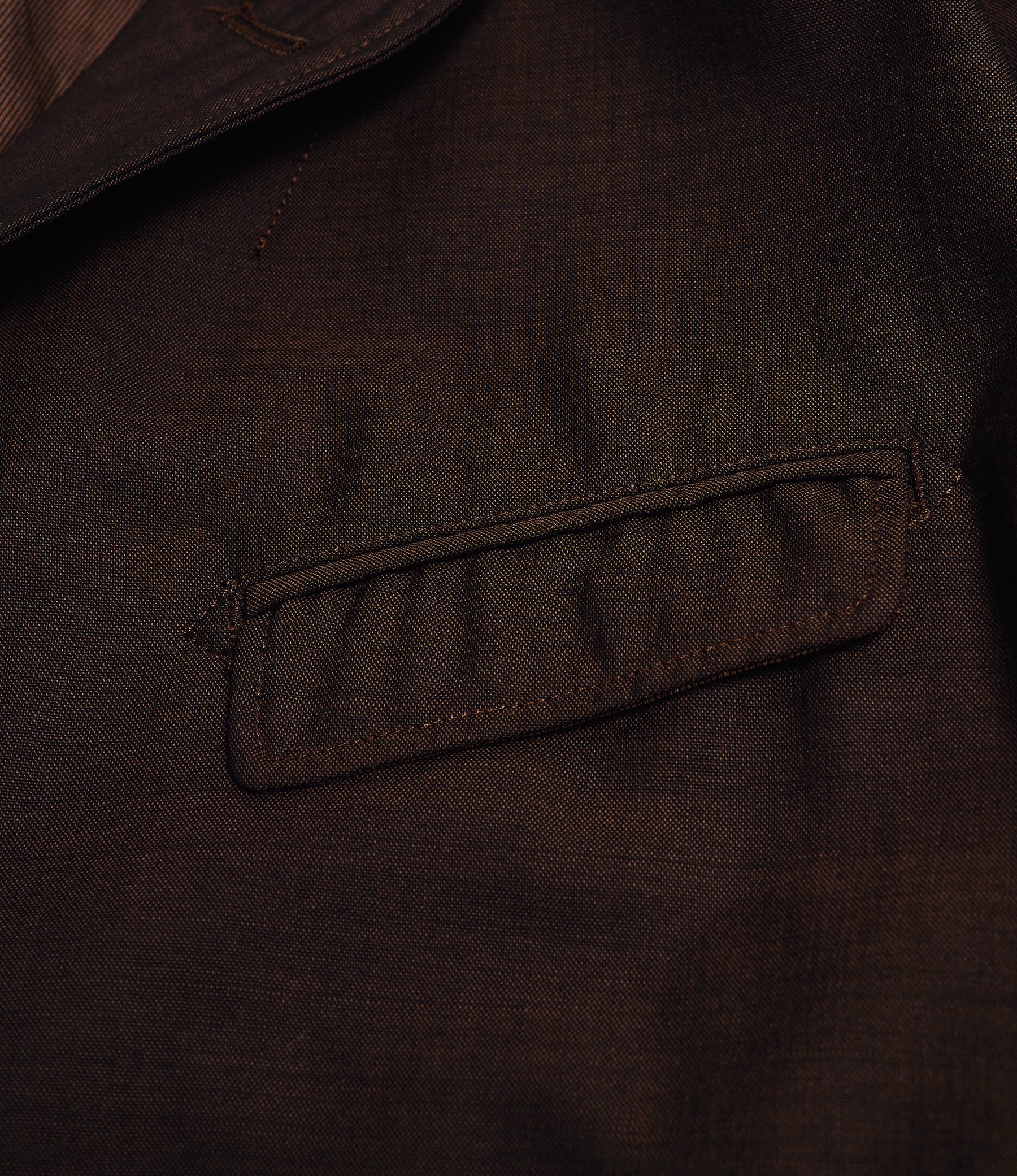 Andover Jacket for NNY + Blue in Green - Dk. Brown Tropical Wool