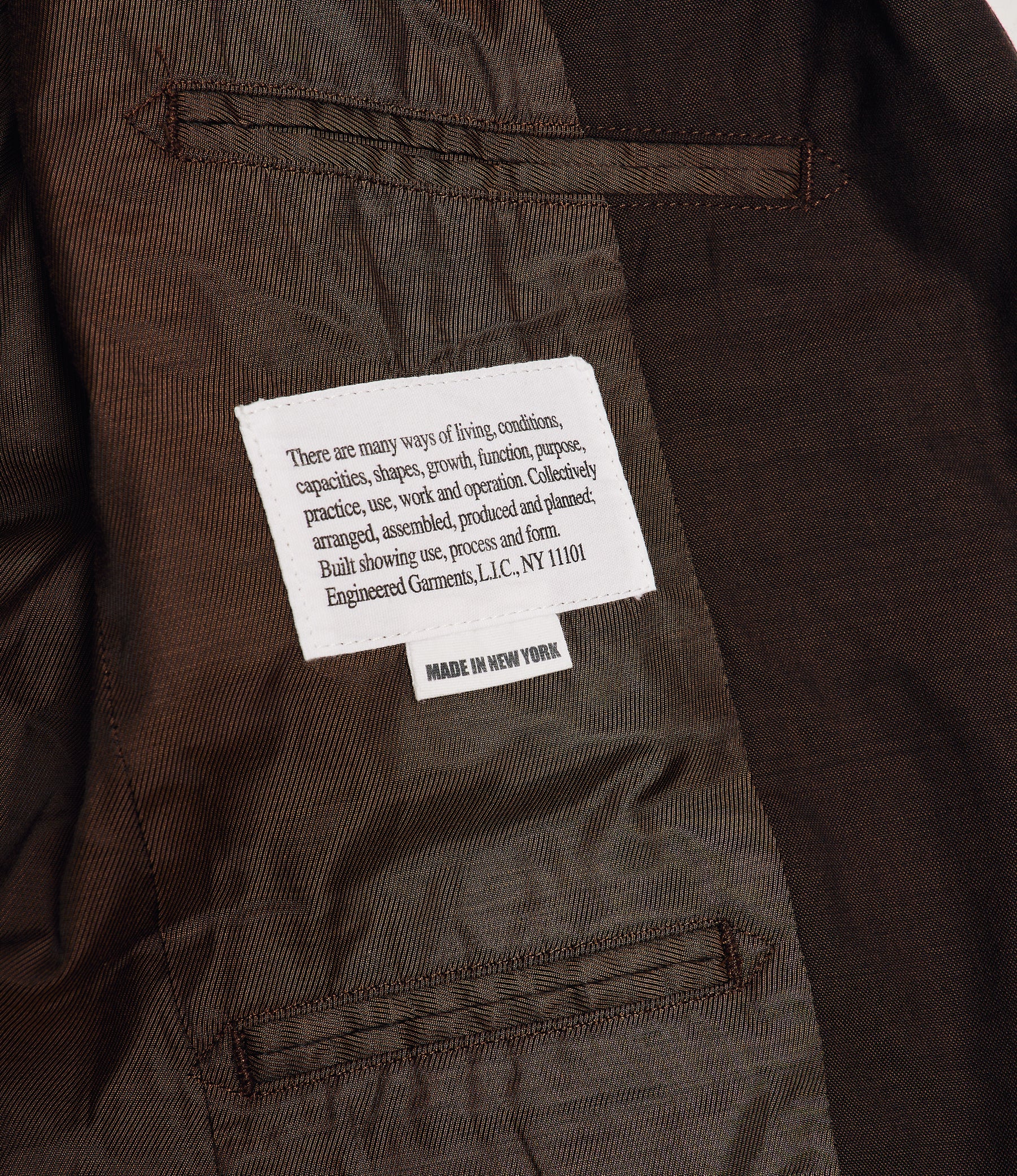 Andover Jacket for NNY + Blue in Green - Dk. Brown Tropical Wool