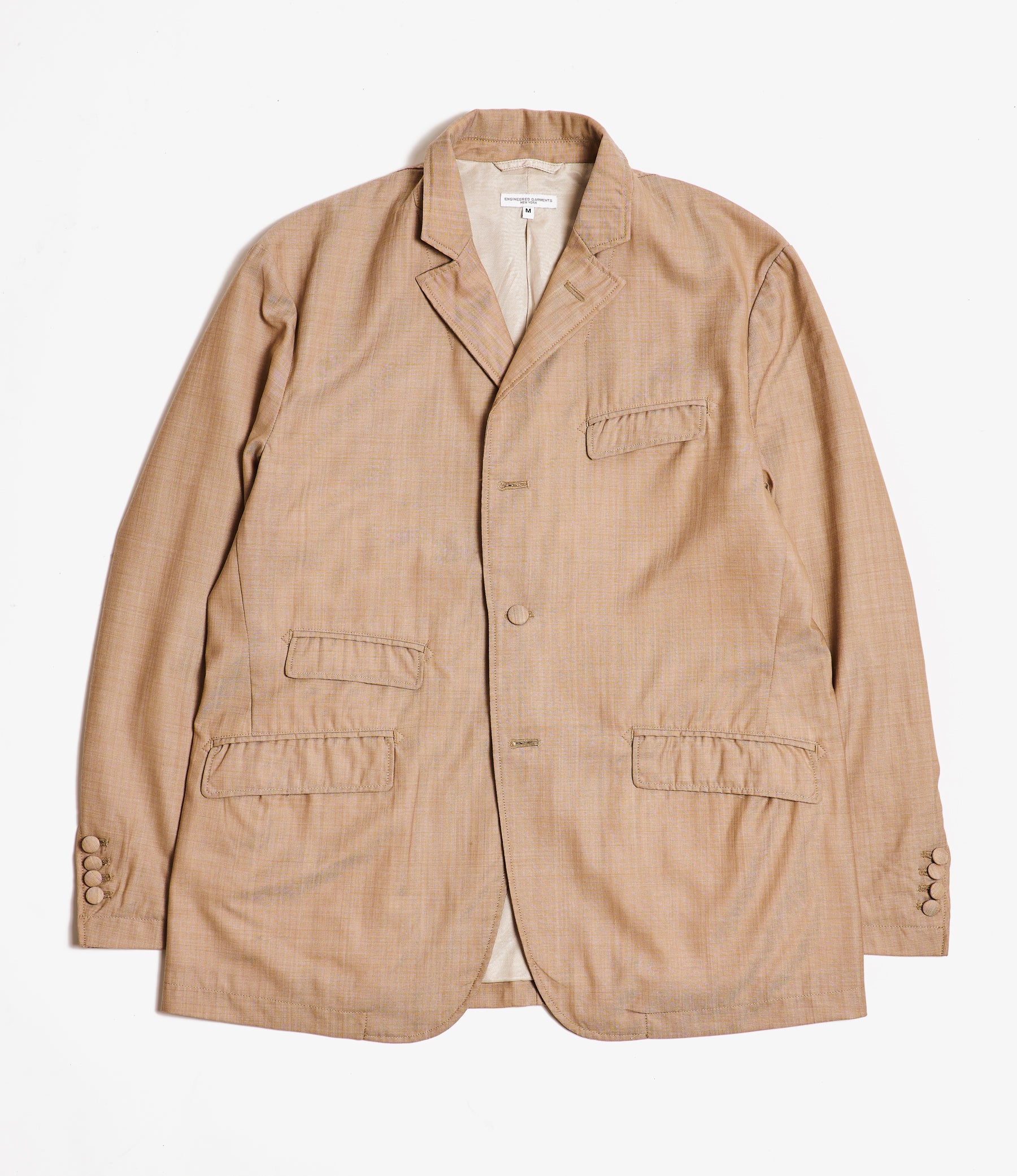 Andover Jacket for NNY + Blue in Green - Khaki Tropical Wool