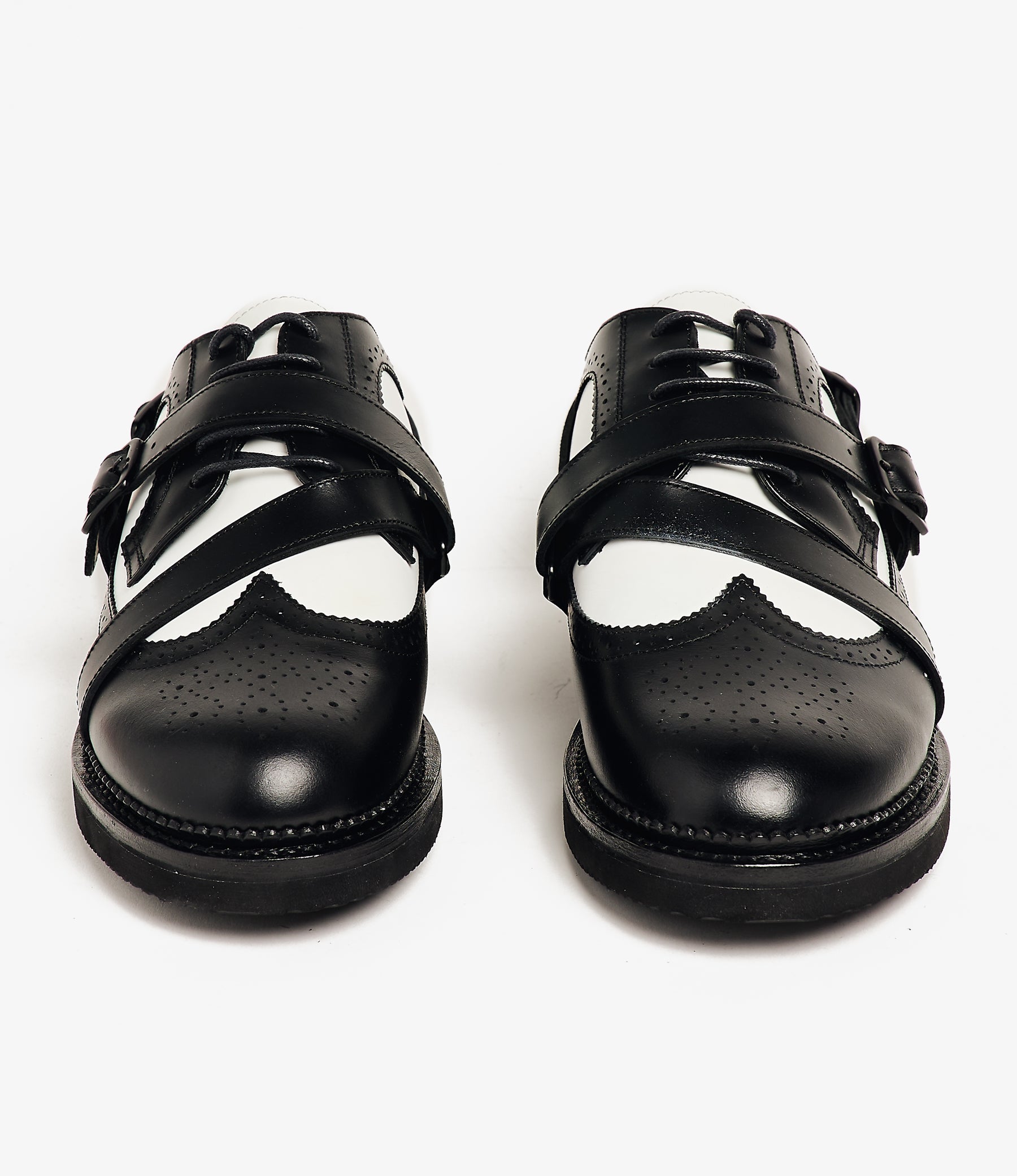 EG x Suicoke - Strap Wingtip Shoes - Black / White
