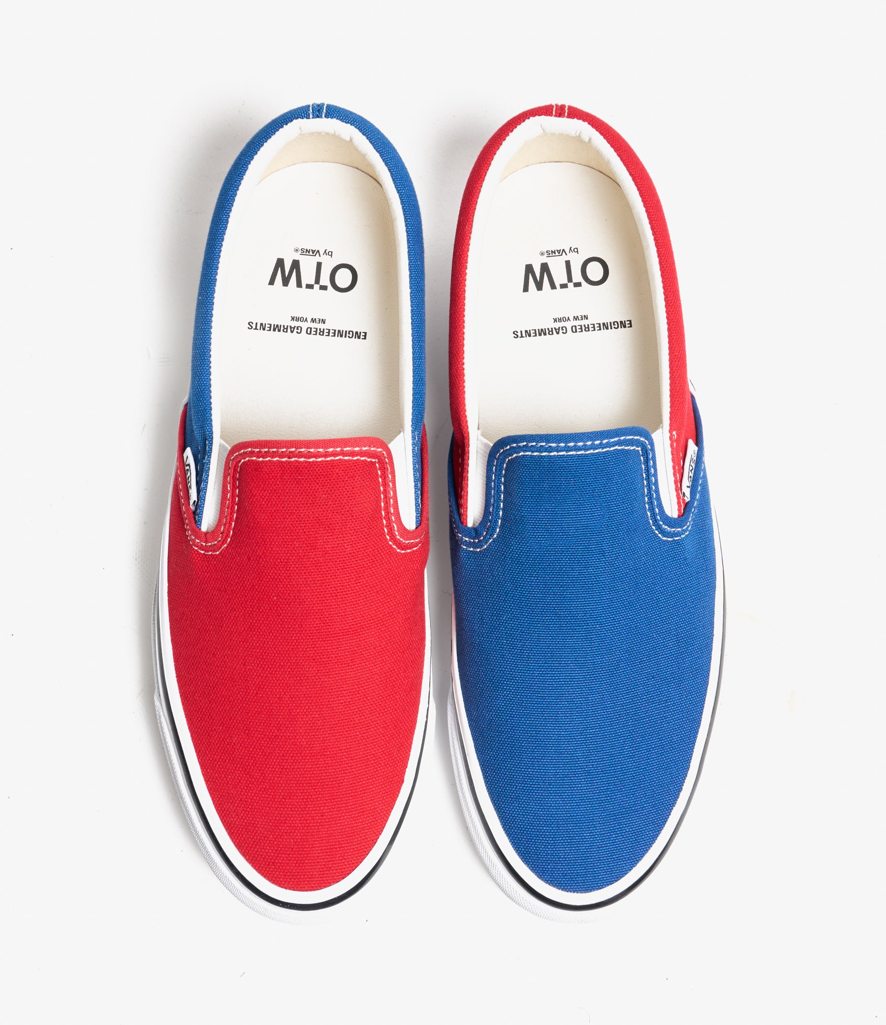 Engineered Garments x Vans - OTW Classic Slip-On 98 - Navy/Red Canvas