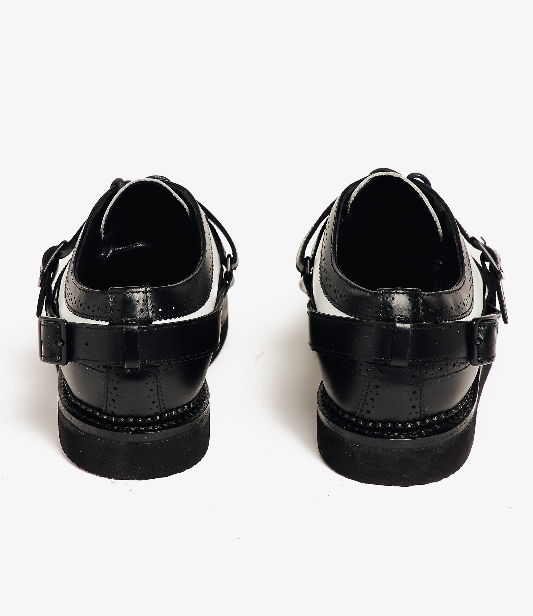 EG x Suicoke - Strap Wingtip Shoes - Black / White