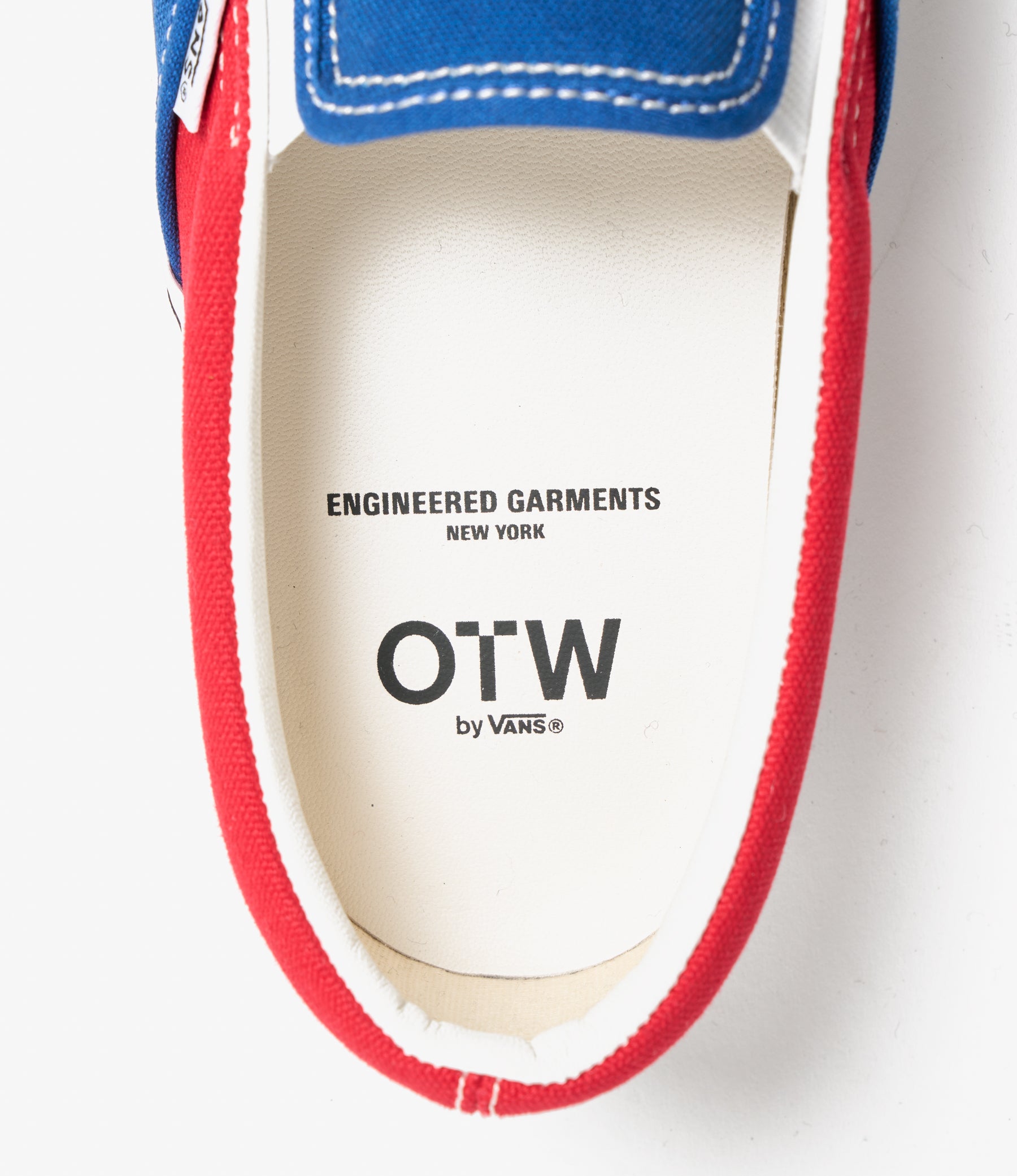 Engineered Garments x Vans - OTW Classic Slip-On 98 - Navy/Red Canvas