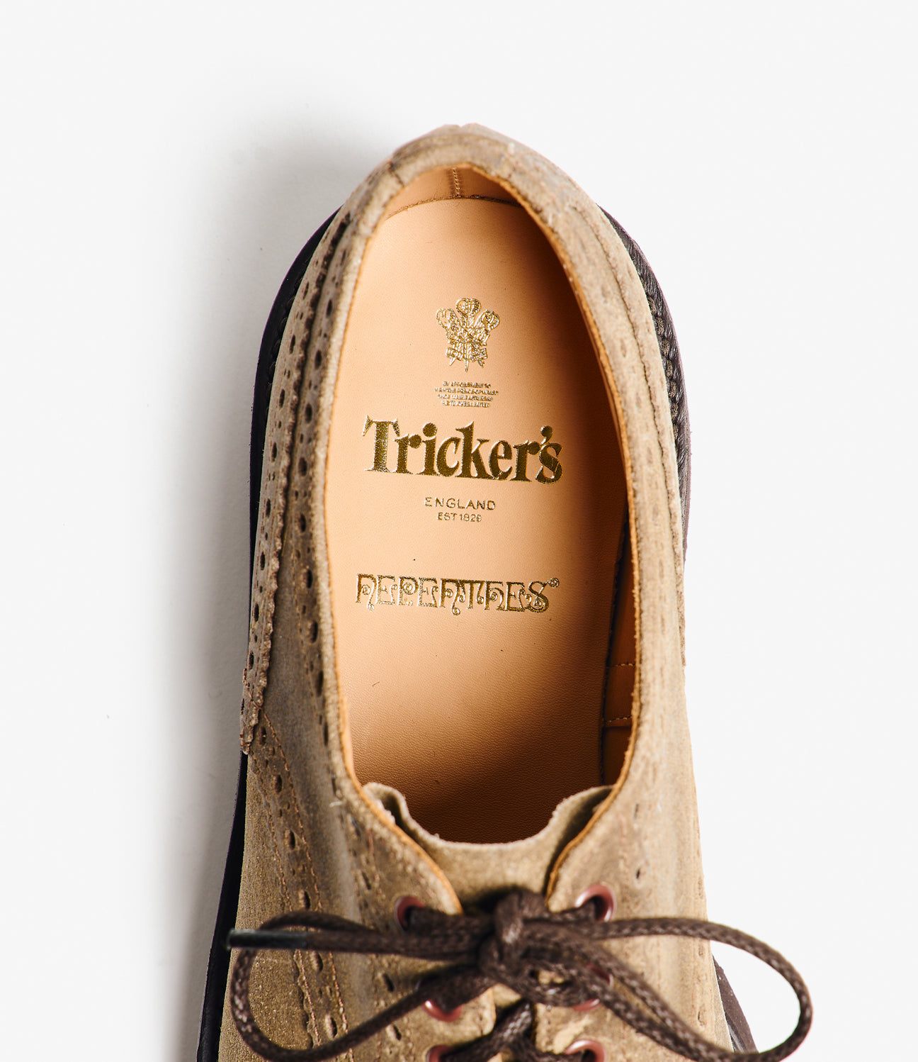Engineered Garments x Tricker's Asymmetric Gibson - Champagne Morflex