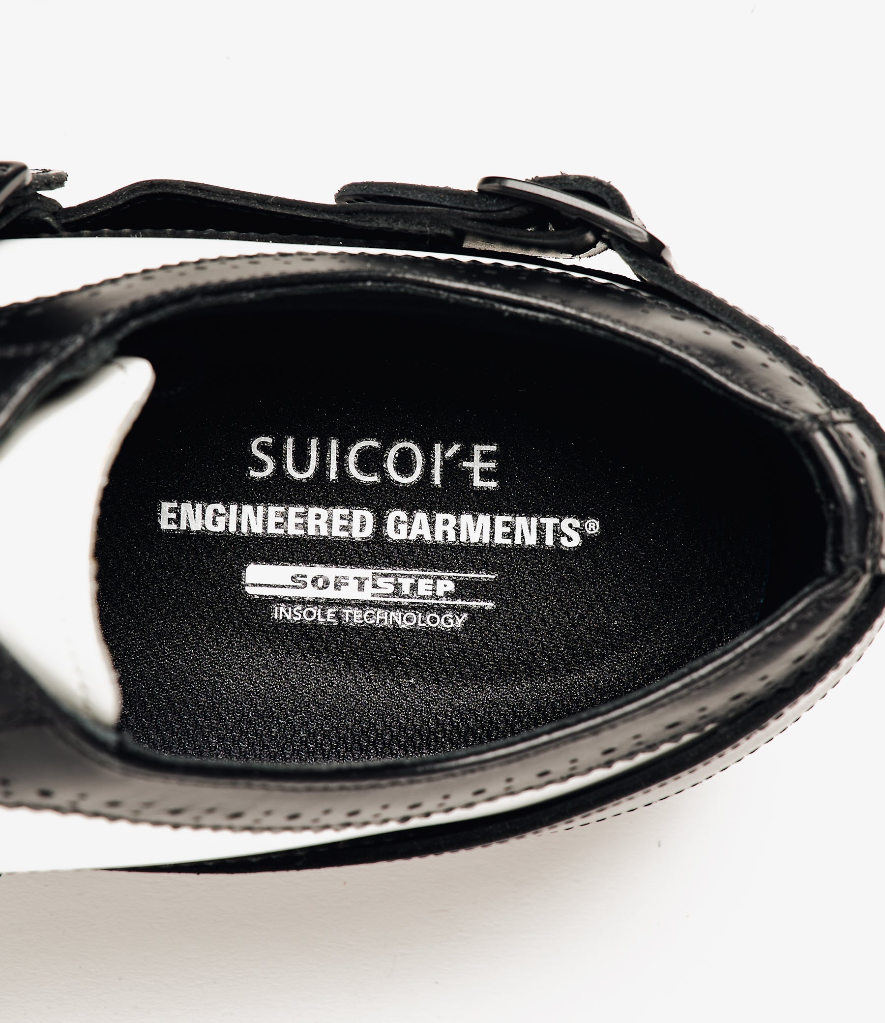 EG x Suicoke - Strap Wingtip Shoes - Black / White