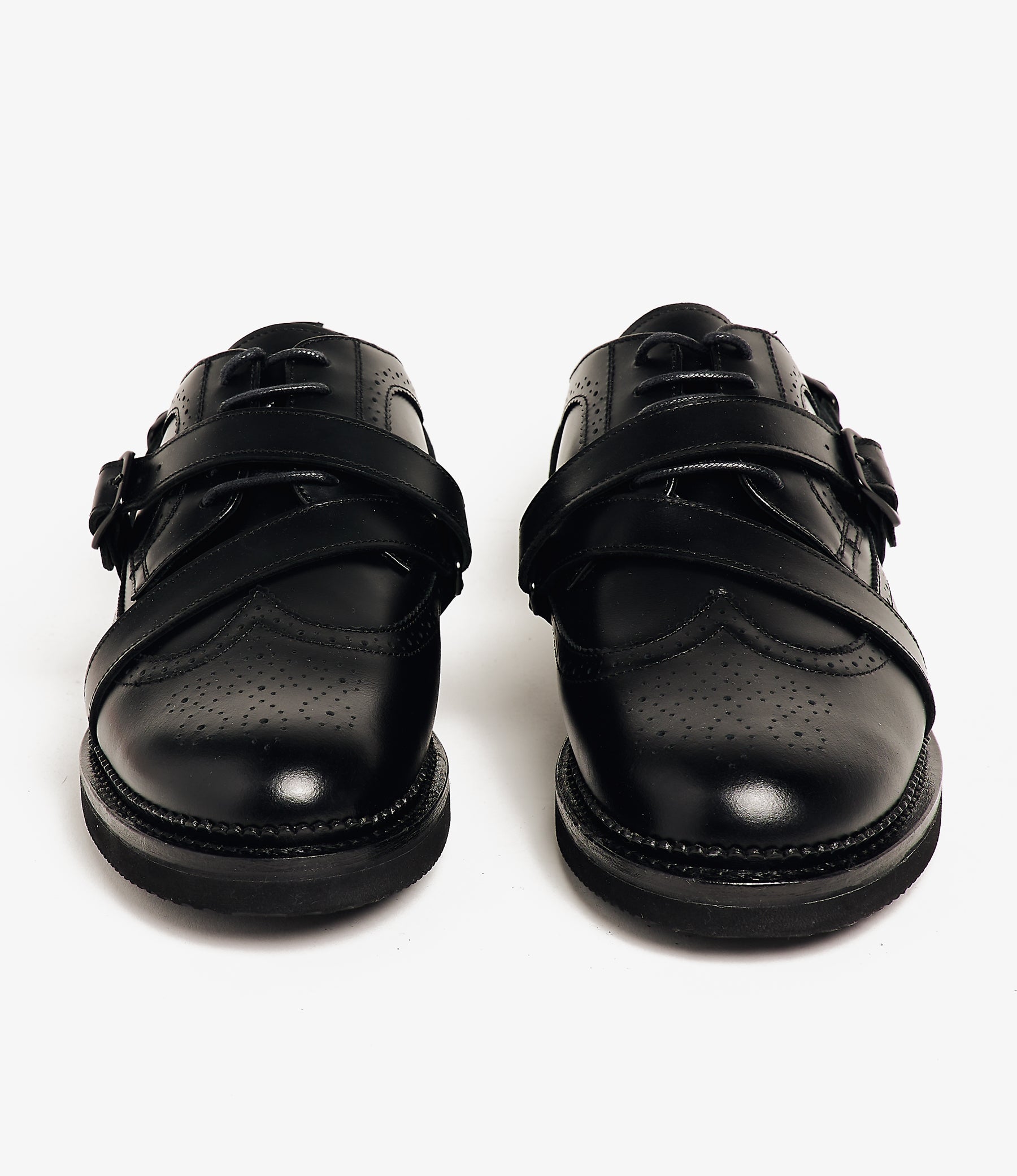 EG x Suicoke - Strap Wingtip Shoes - Black