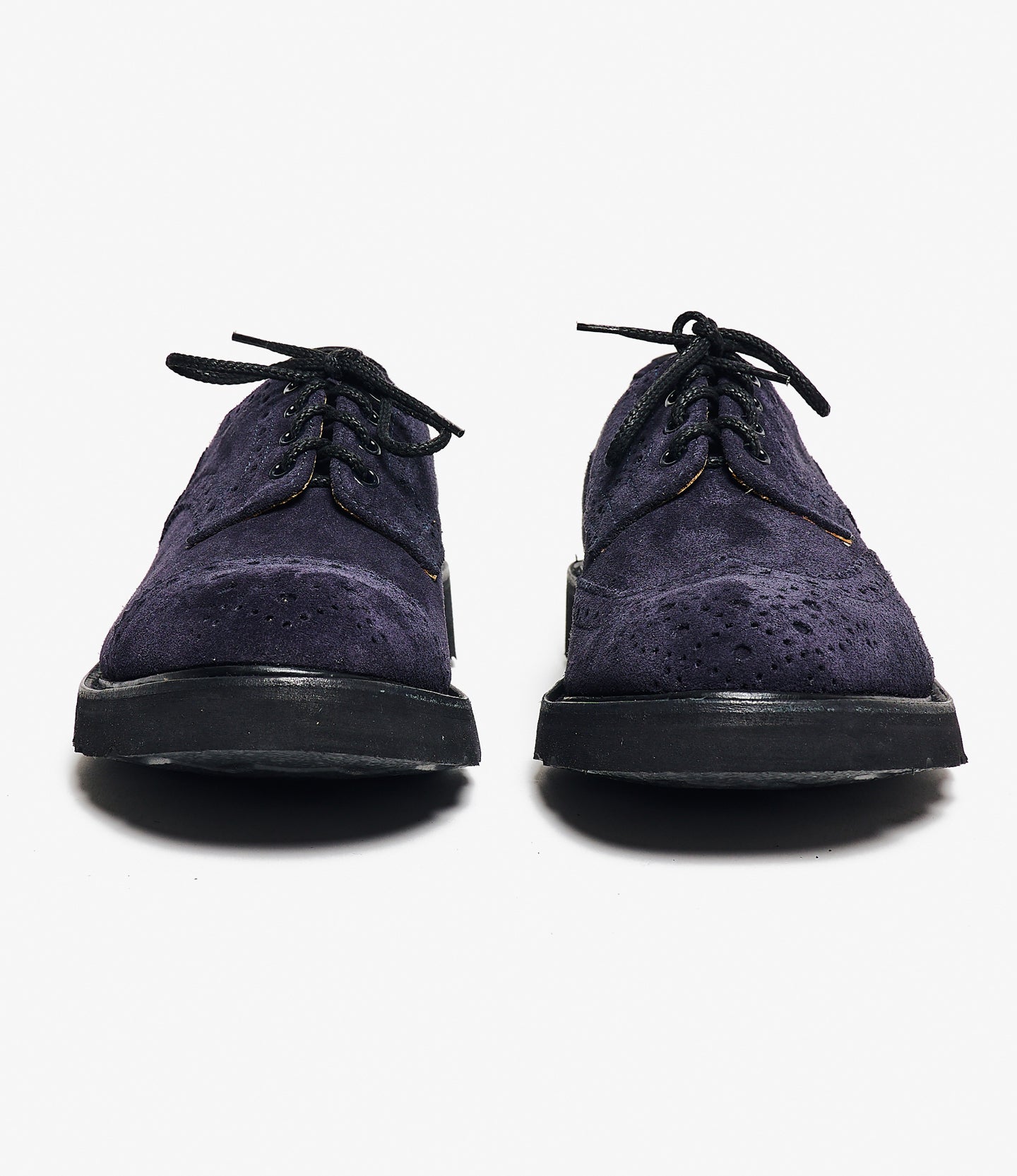 Engineered Garments x Tricker's Asymmetric Gibson - Dk. Navy Suede Morflex