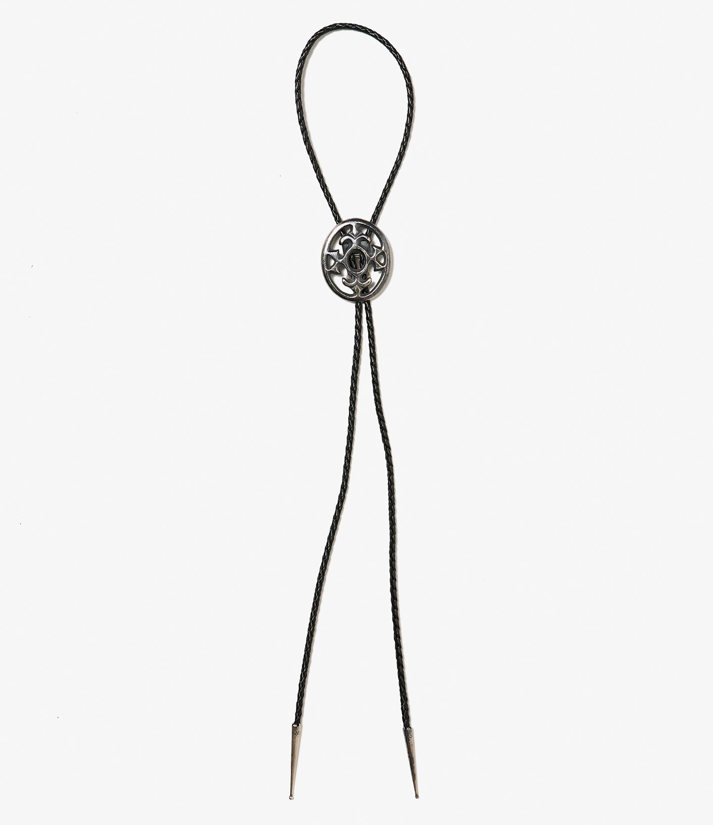 Bolo Tie - Silver - Circle