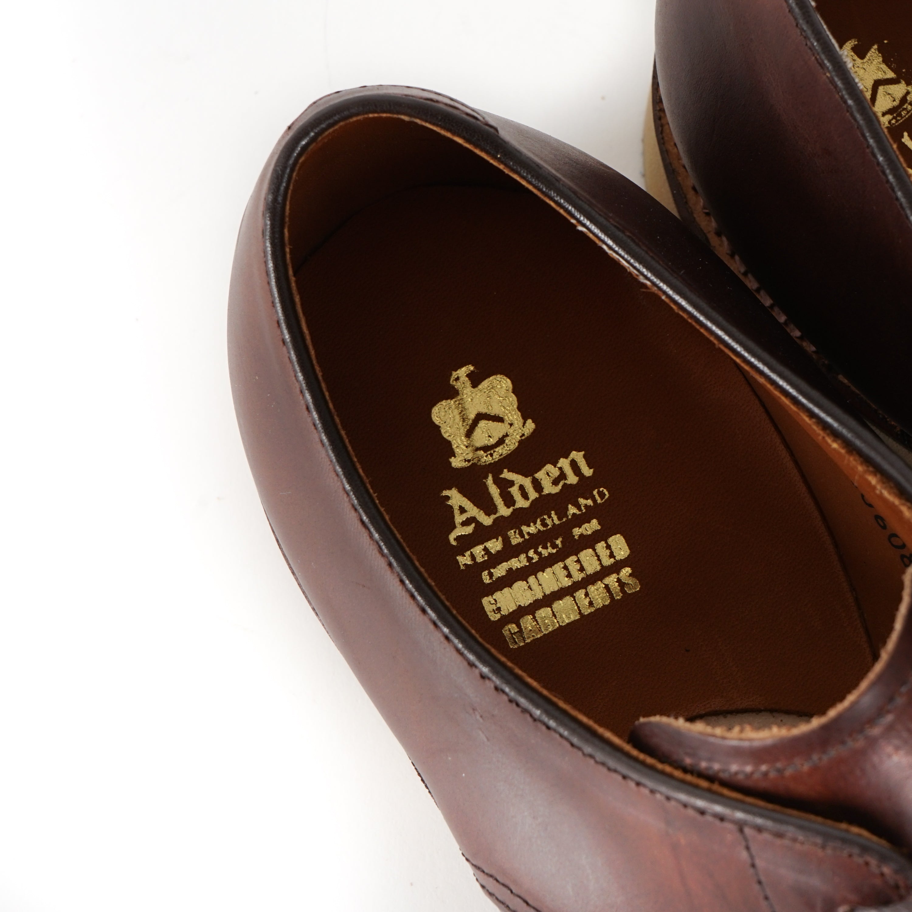 Engineered Garments x Alden - Algonquin Blucher - Brown Horween Chromexcel Natural Vibram Wedge