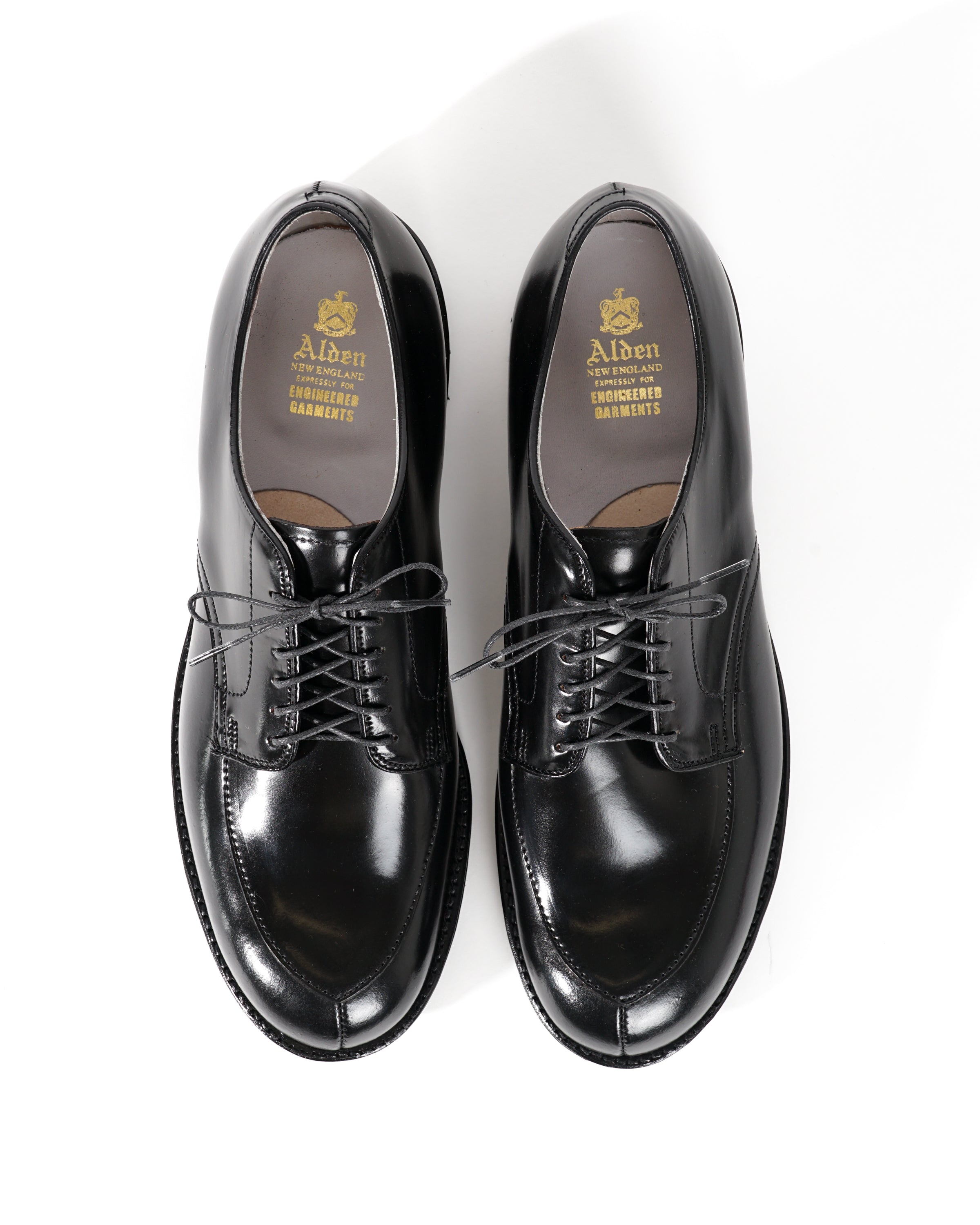Engineered Garments x Alden - Algonquin V-Tip Blucher - Black Cordovan w/Commando Sole