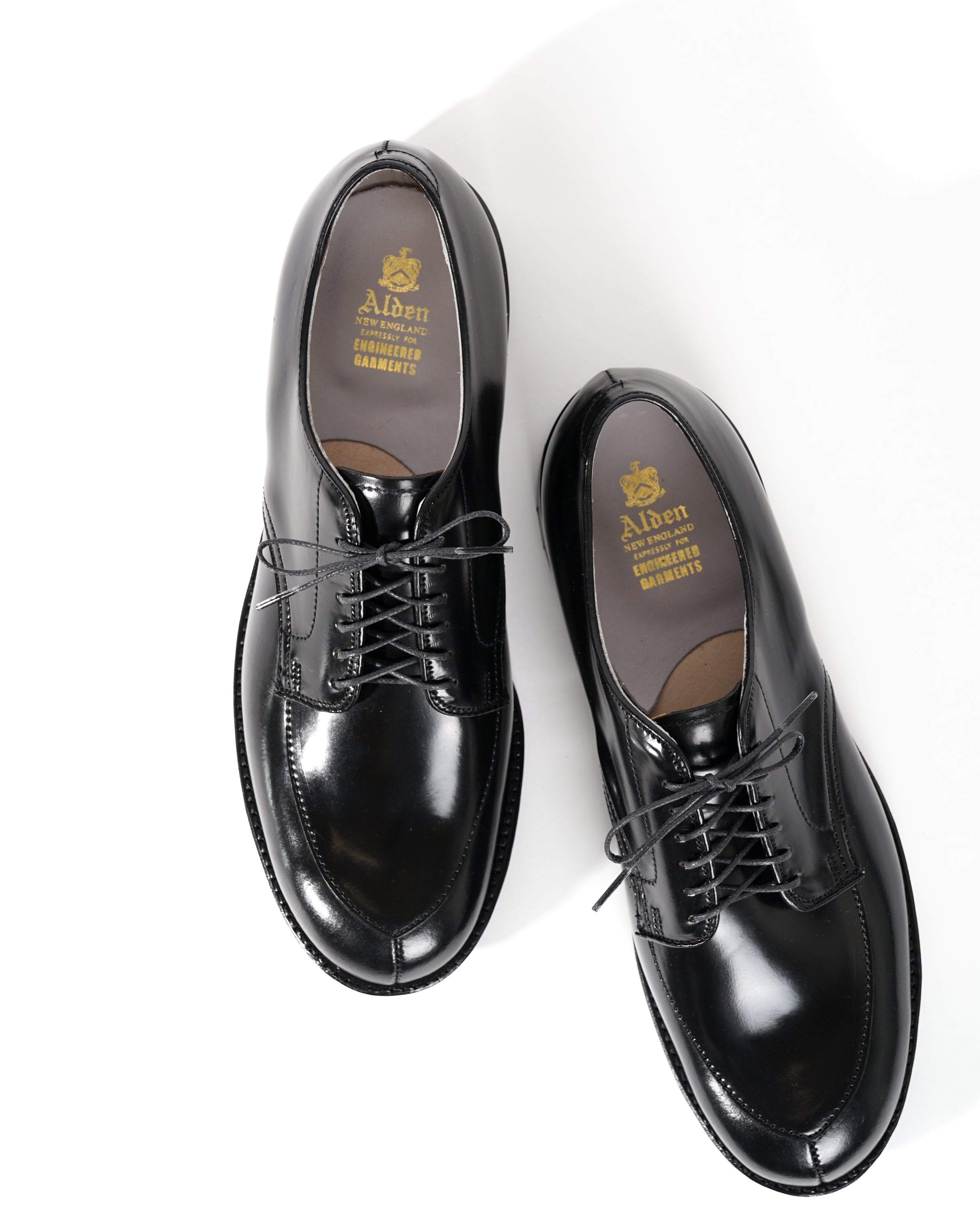 Engineered Garments x Alden - Algonquin V-Tip Blucher - Black Cordovan w/Commando Sole