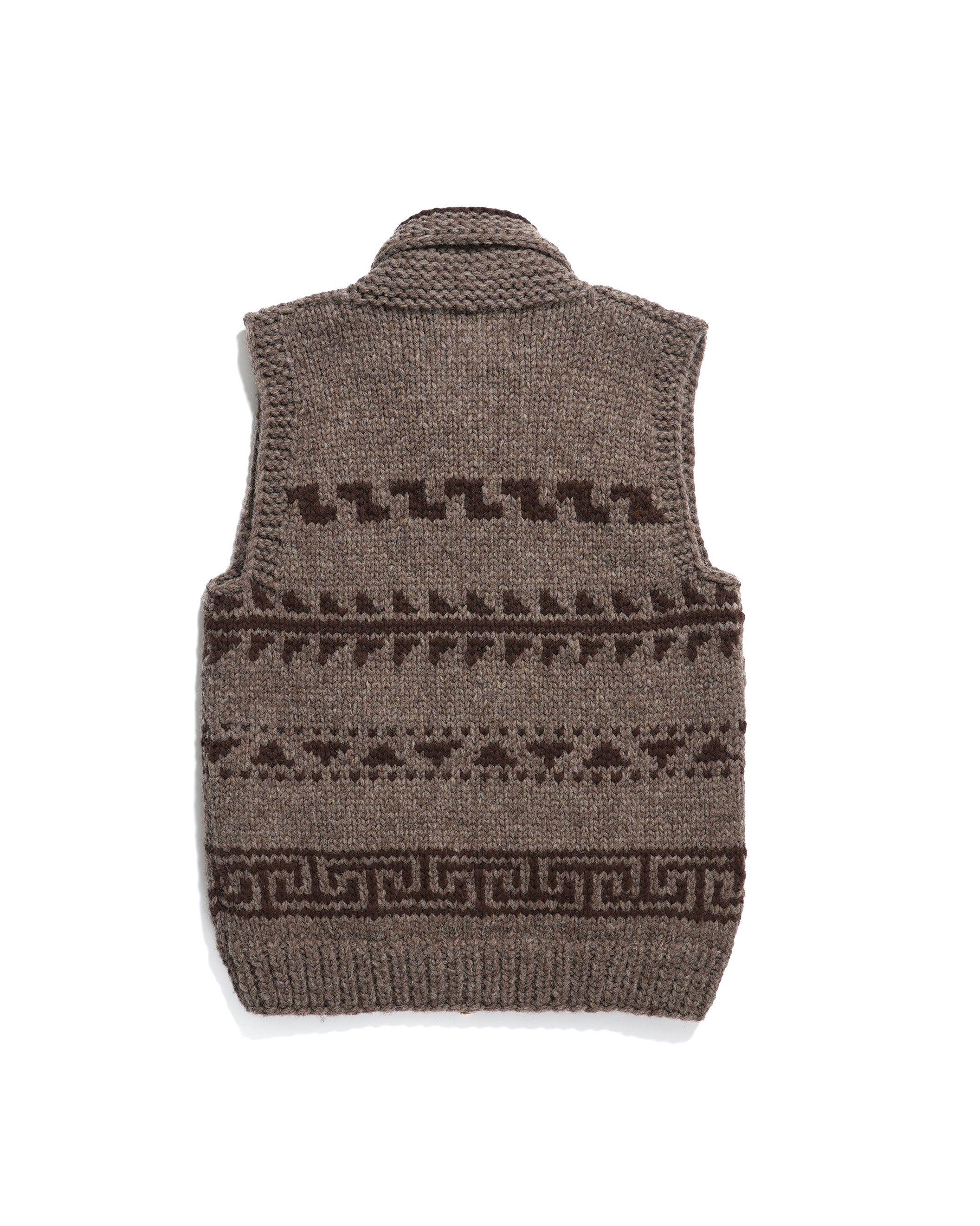 Cowichan Vest - Beige/Brown