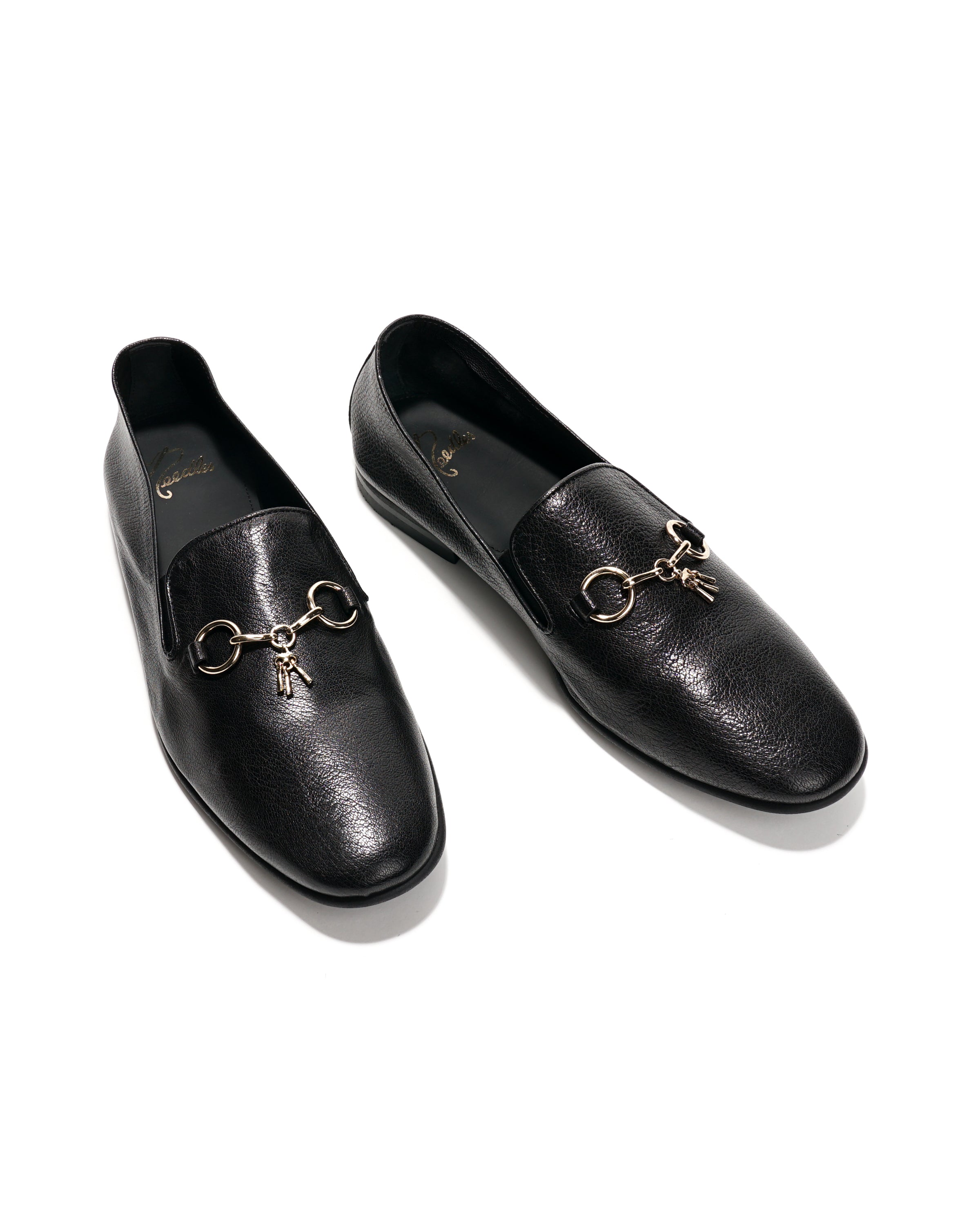 Tassel Bit Unlined Slip-On - Black