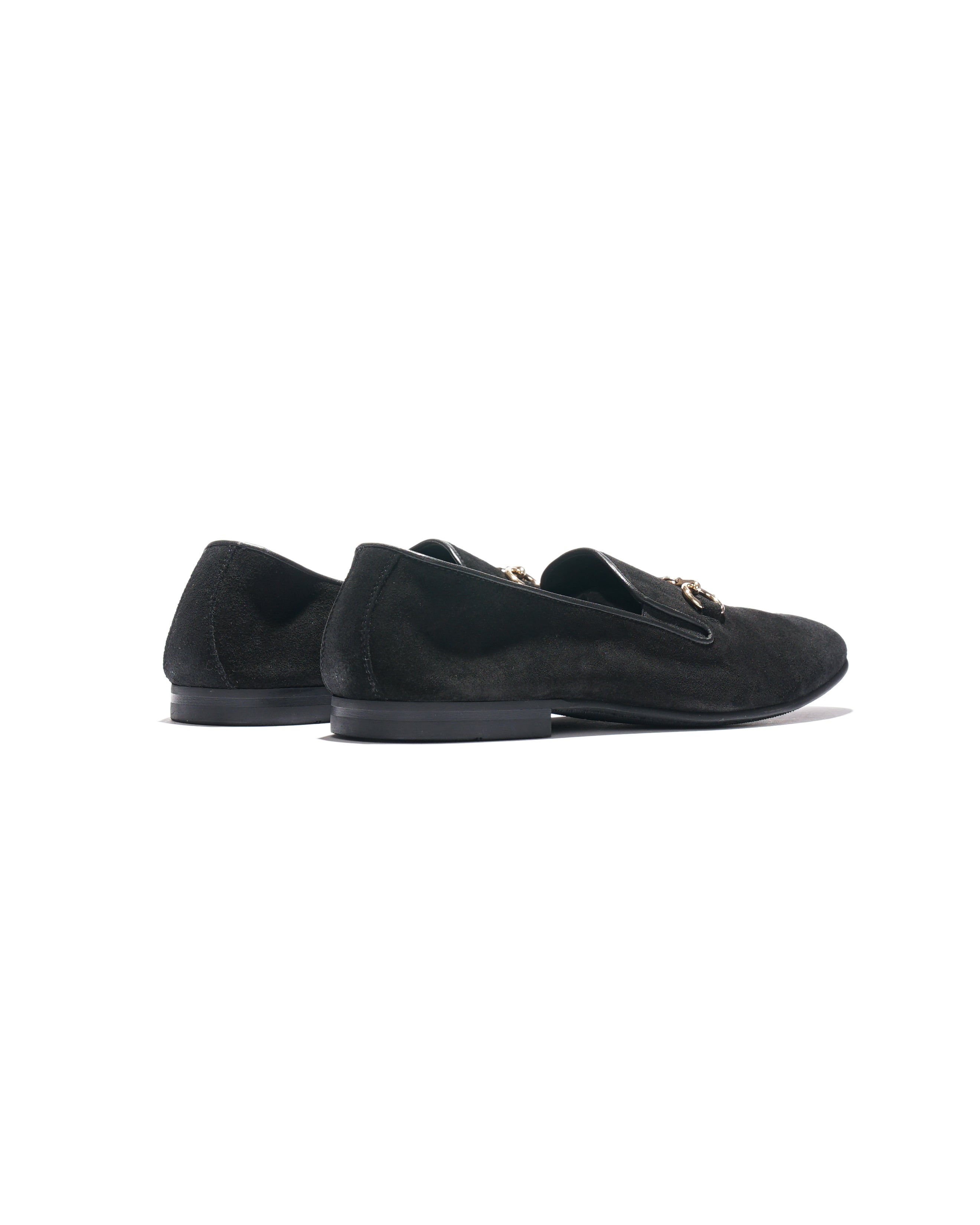 Tassel Bit Unlined Slip-on - Roughout - Black