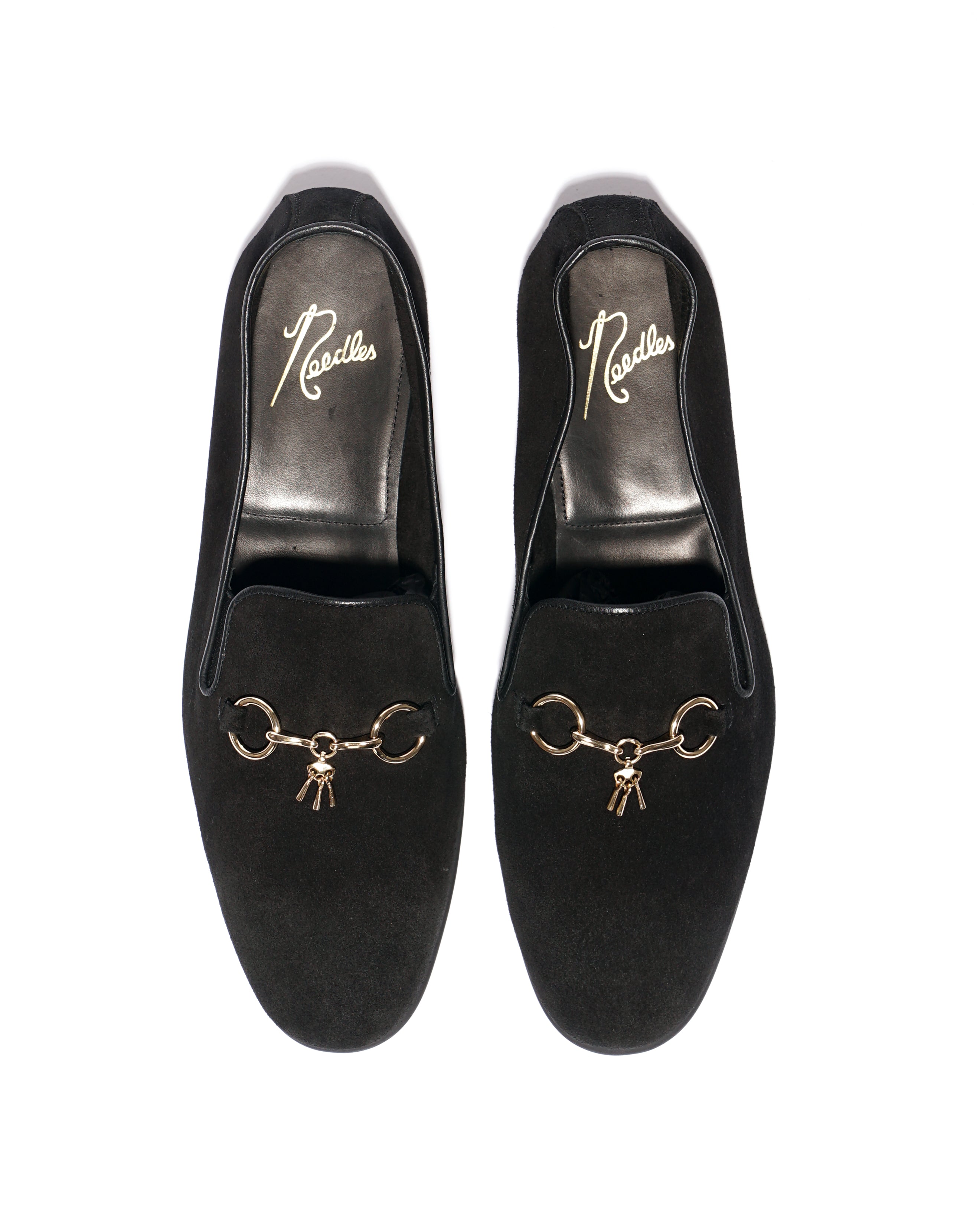 Tassel Bit Unlined Slip-on - Roughout - Black