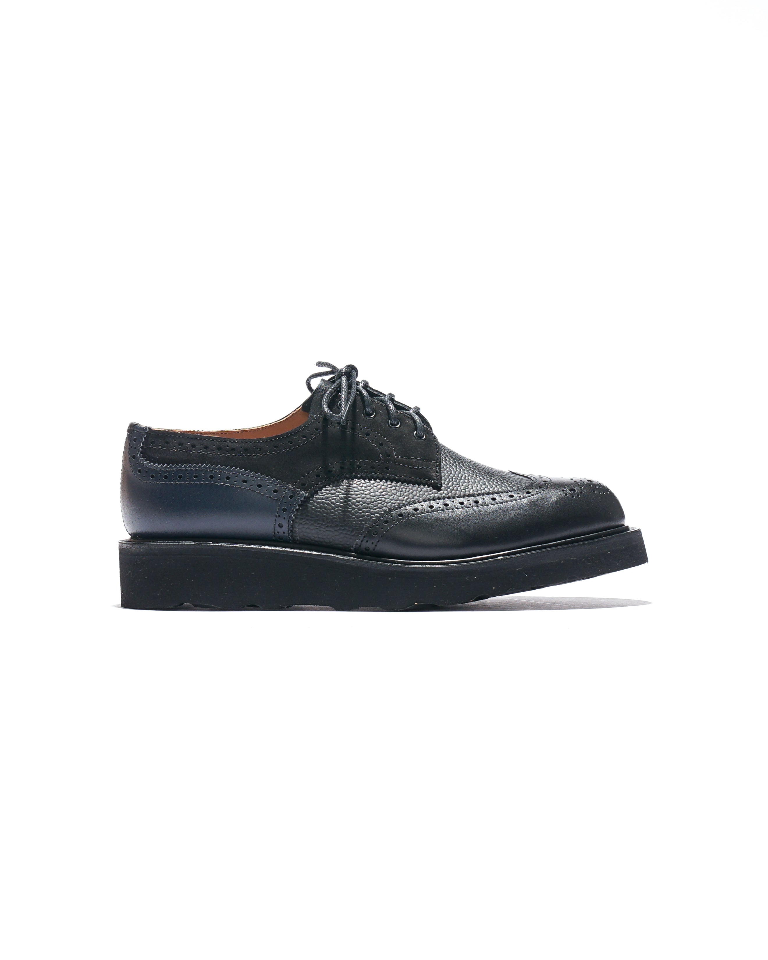 Bourton Brogue  - Black Multi Tone Morflex