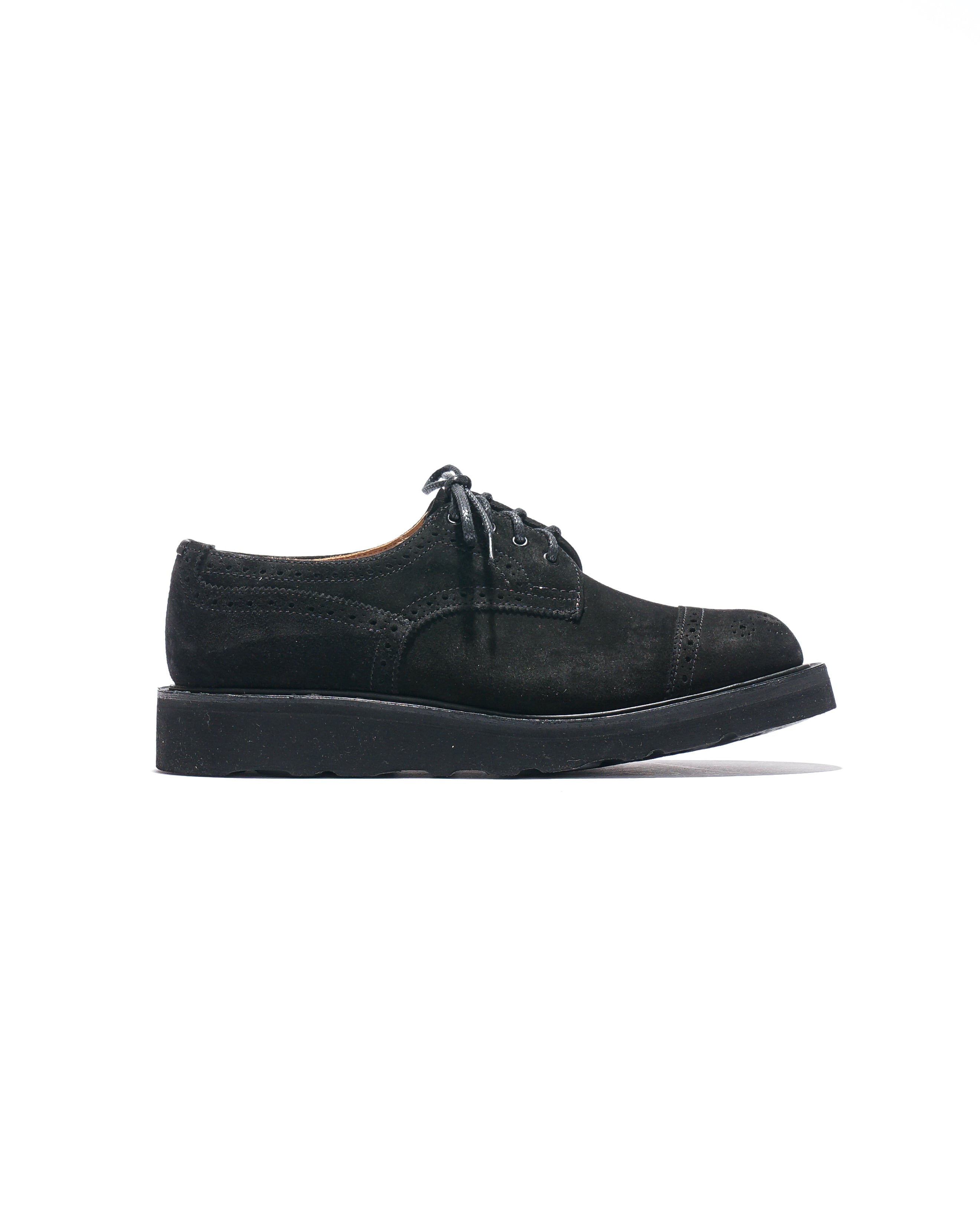 EG x Tricker's - Women's Asymmetric Gibson - Black - Suede - Morflex Sole