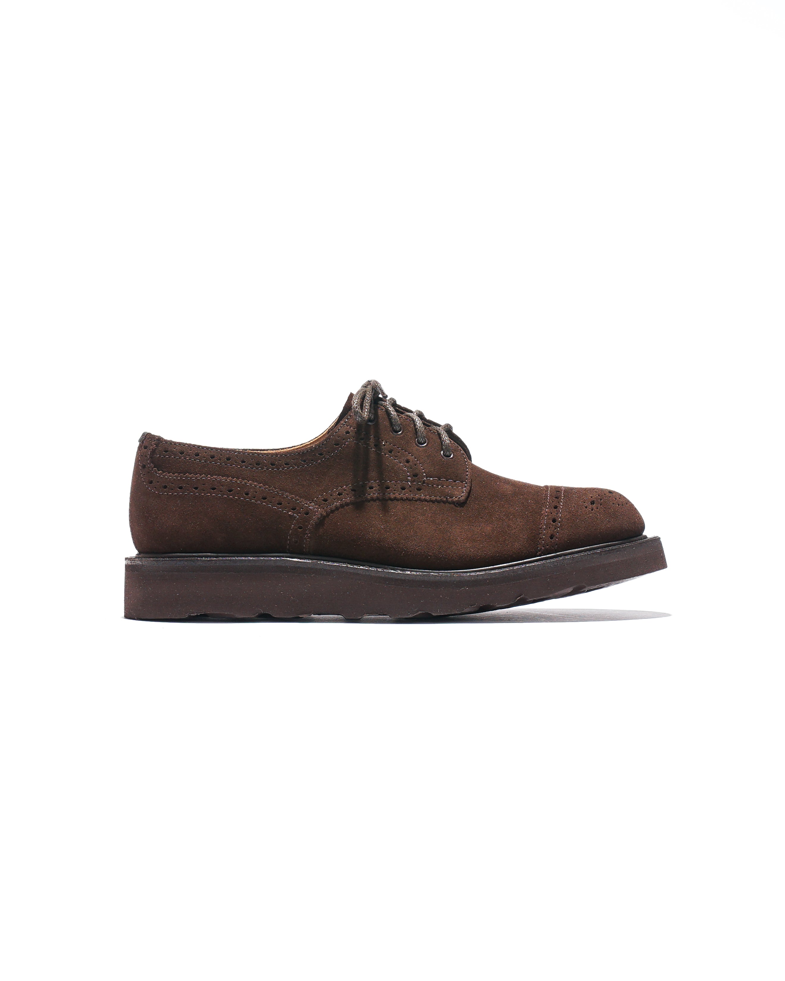 Engineered Garments x Tricker's Asymmetric Gibson - Brown Suede Morflex